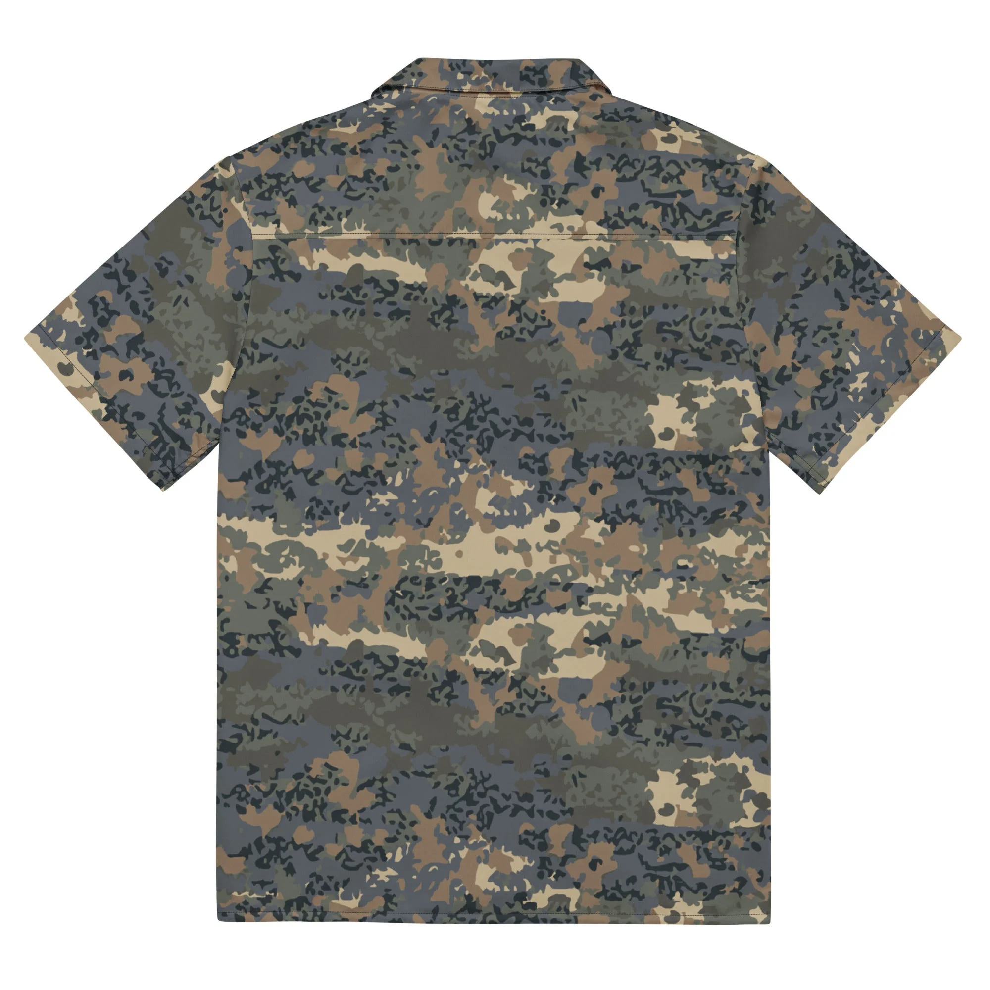 Austrian Tarnanzug CAMO Unisex Short-Sleeve Button Shirt - Image 5