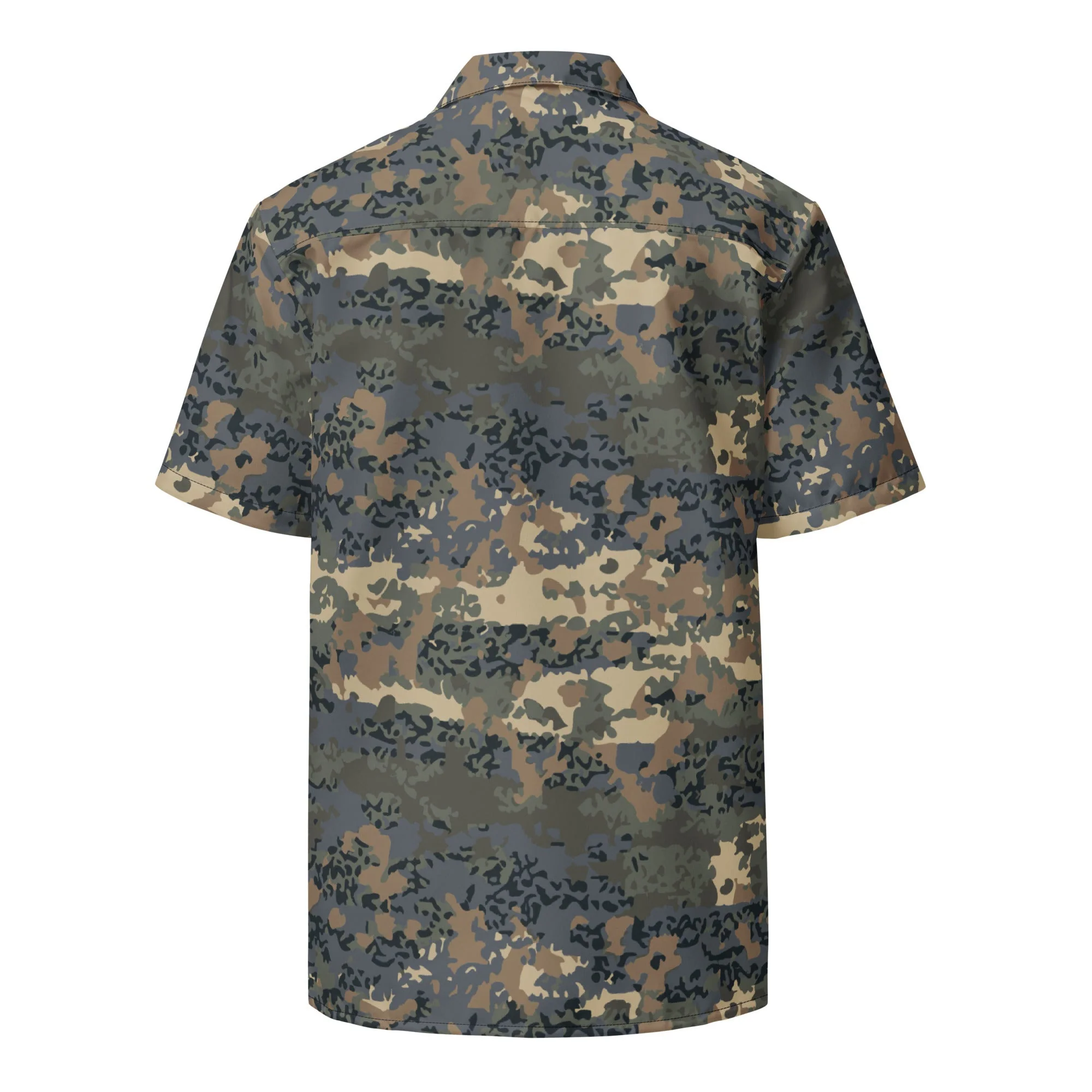 Austrian Tarnanzug CAMO Unisex Short-Sleeve Button Shirt - Image 8