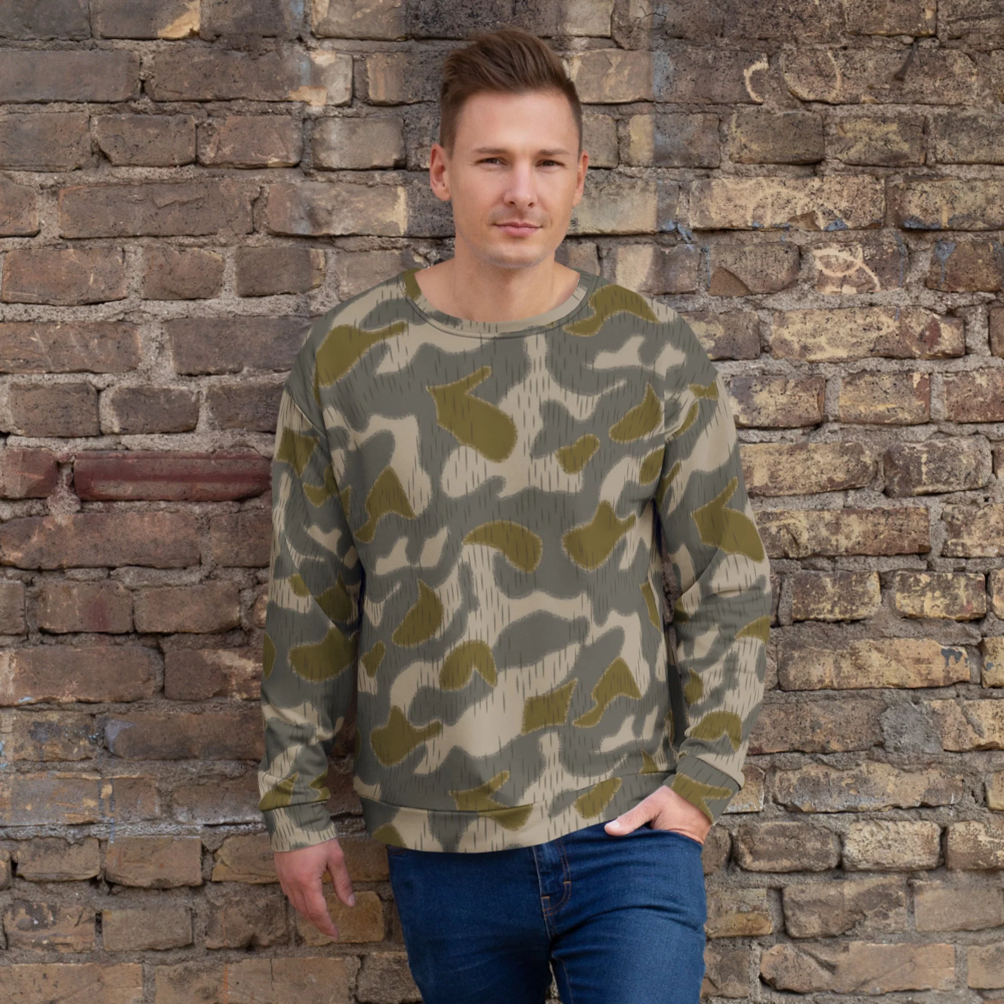 Austrian Zeltbahn Sumpfmuster Marsh CAMO Unisex Sweatshirt