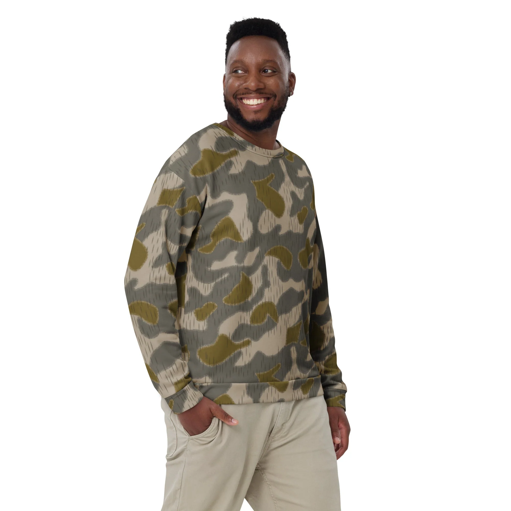 Austrian Zeltbahn Sumpfmuster Marsh CAMO Unisex Sweatshirt - Image 5