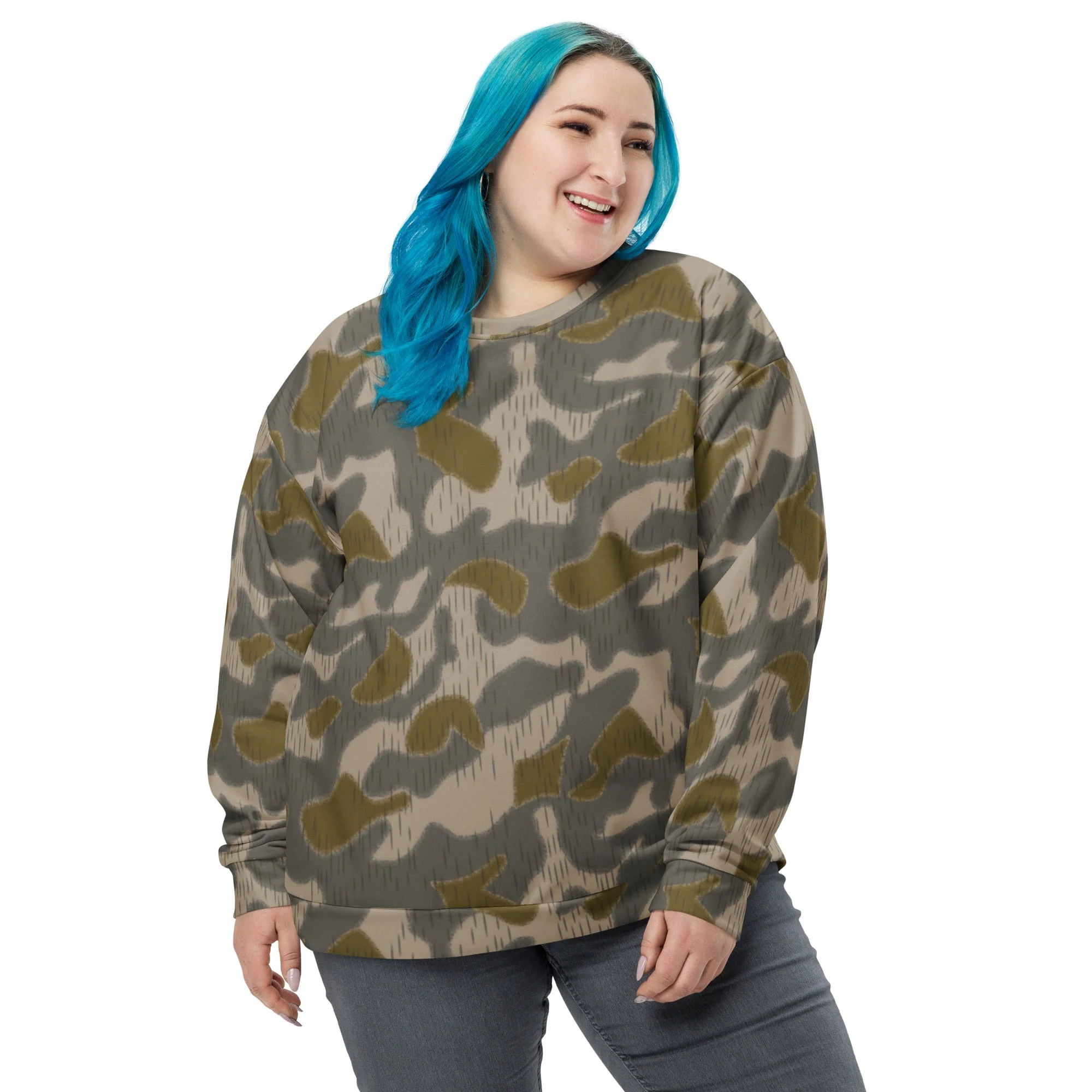 Austrian Zeltbahn Sumpfmuster Marsh CAMO Unisex Sweatshirt - Image 7