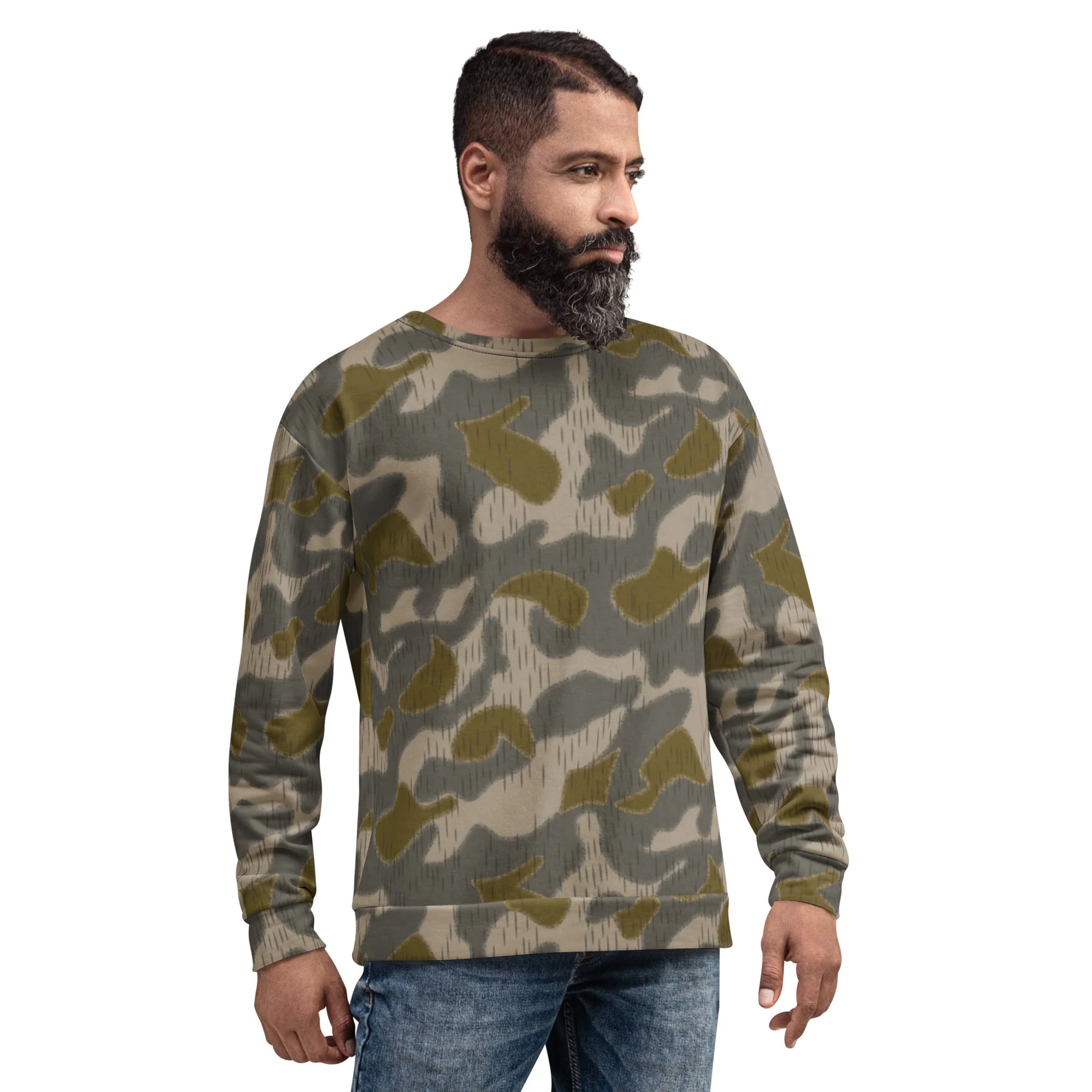 Austrian Zeltbahn Sumpfmuster Marsh CAMO Unisex Sweatshirt - Image 9