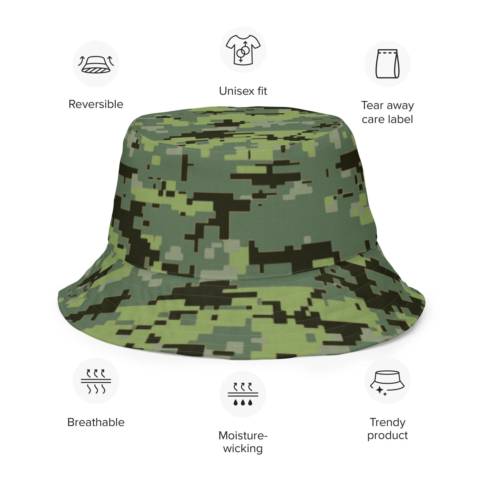 Avatar Resources Development Administration (RDA) Movie CAMO Reversible Bucket Hat - Image 6