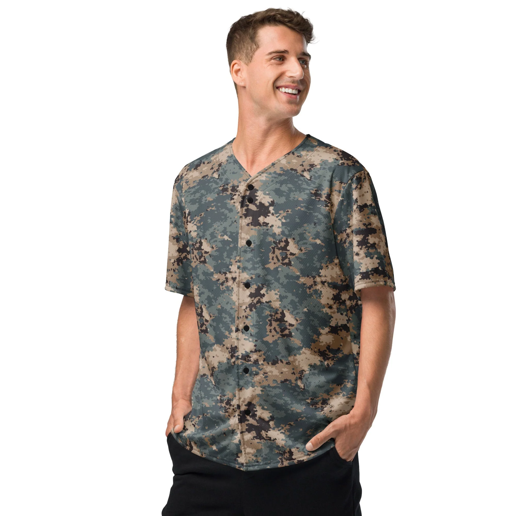 Azerbaijan M2024 CAMO Unisex Baseball Jersey - Image 9