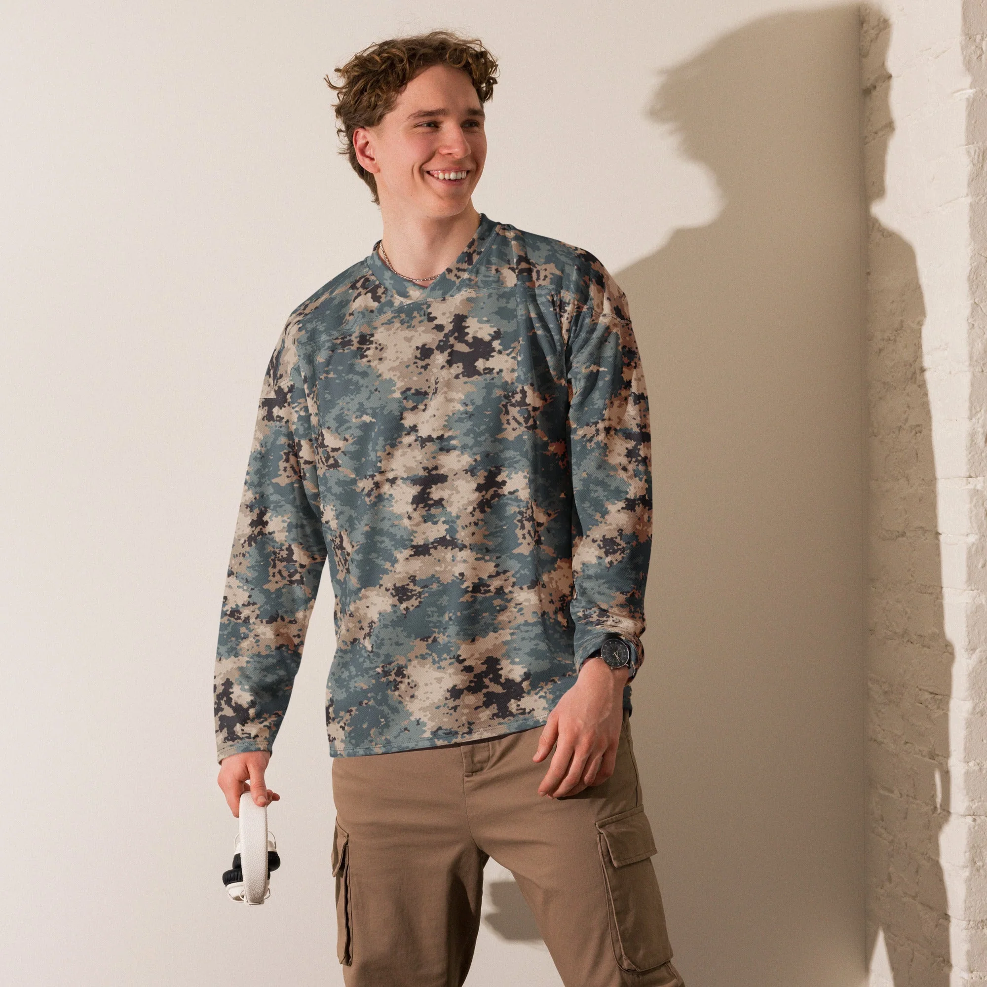 Azerbaijan M2024 CAMO Unisex Hockey Fan Jersey - Image 4