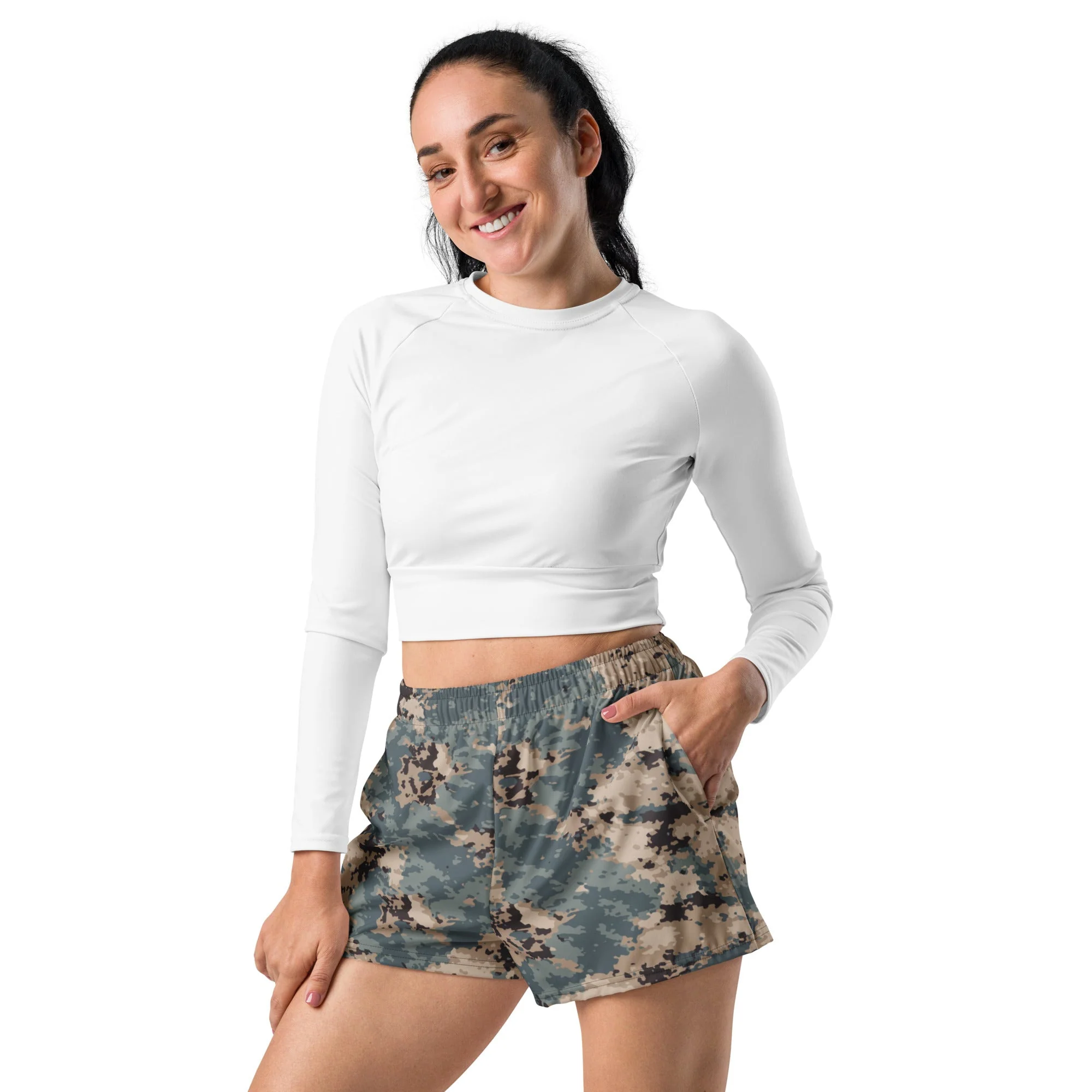 Azerbaijan M2024 CAMO Unisex Athletic Shorts - Image 3