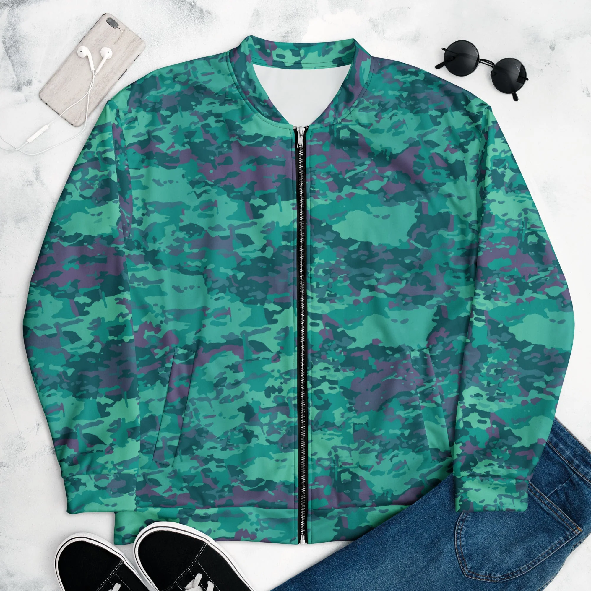 Baja Blast CAMO Unisex Bomber Jacket - Image 2