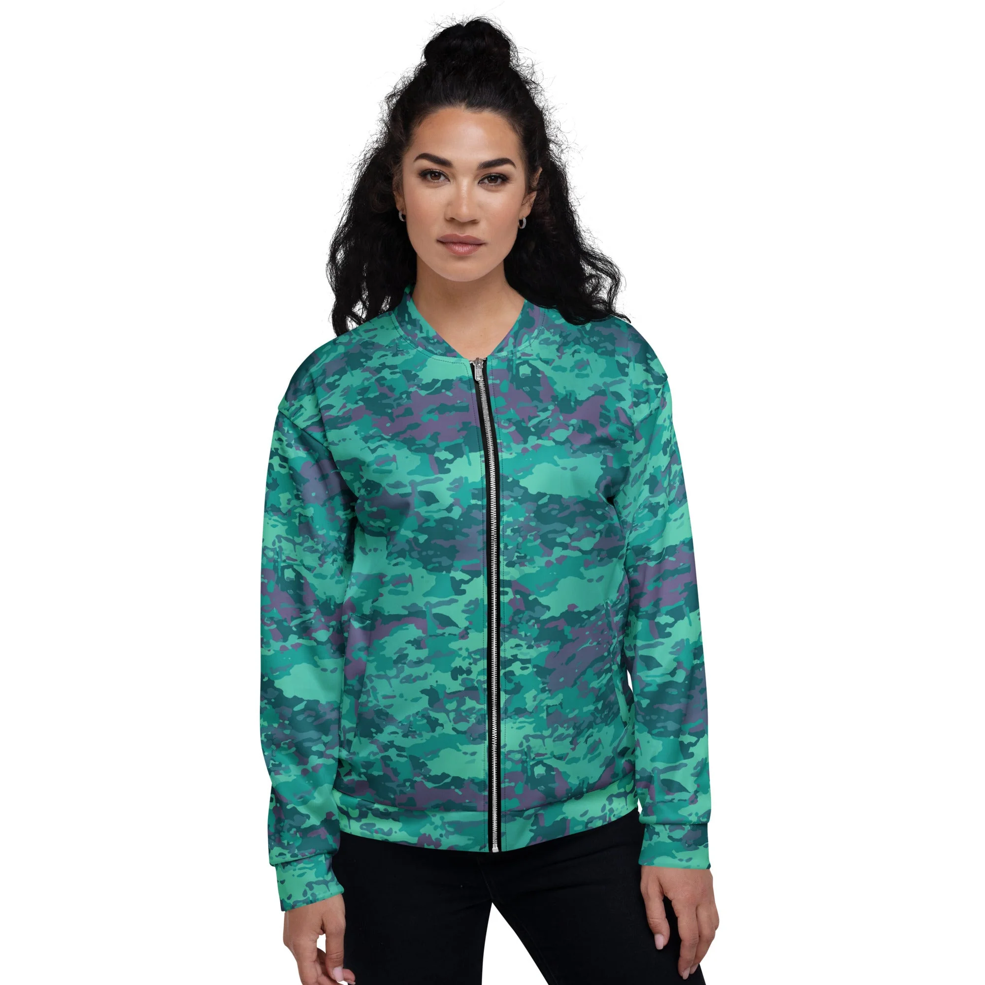 Baja Blast CAMO Unisex Bomber Jacket - Image 3
