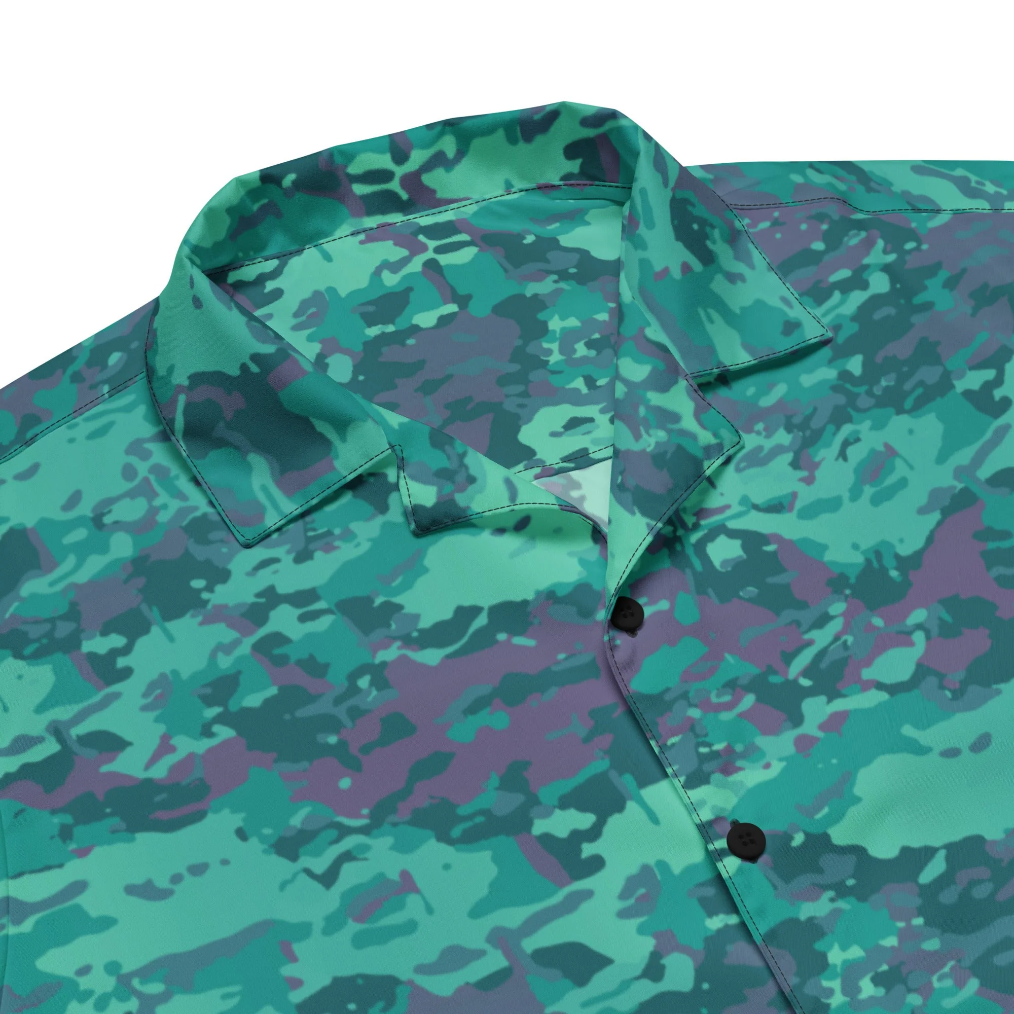 Baja Blast CAMO Unisex Short-Sleeve Button Shirt - Image 2