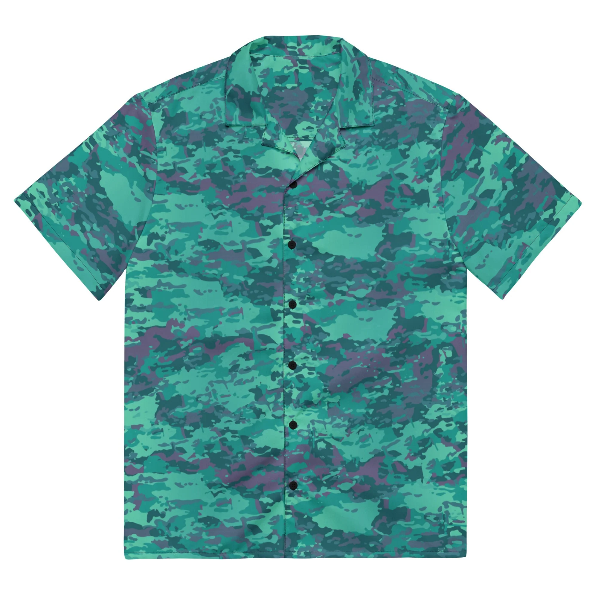 Baja Blast CAMO Unisex Short-Sleeve Button Shirt - Image 3