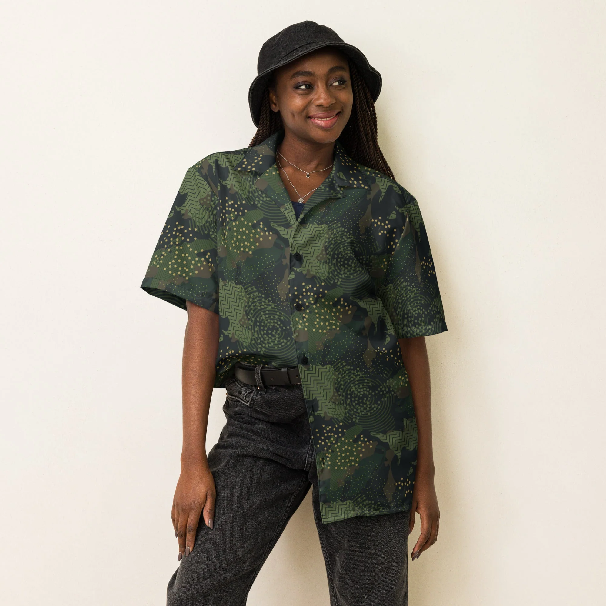 Barracuda Recon CAMO Unisex Short-Sleeve Button Shirt - Image 13