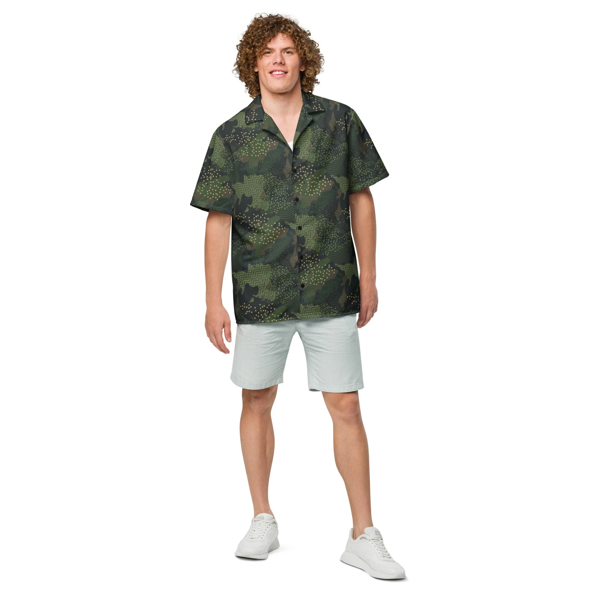 Barracuda Recon CAMO Unisex Short-Sleeve Button Shirt - Image 4