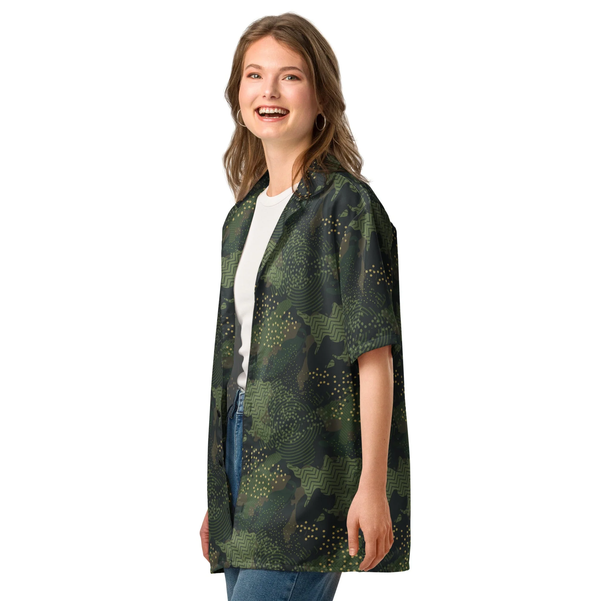 Barracuda Recon CAMO Unisex Short-Sleeve Button Shirt - Image 6
