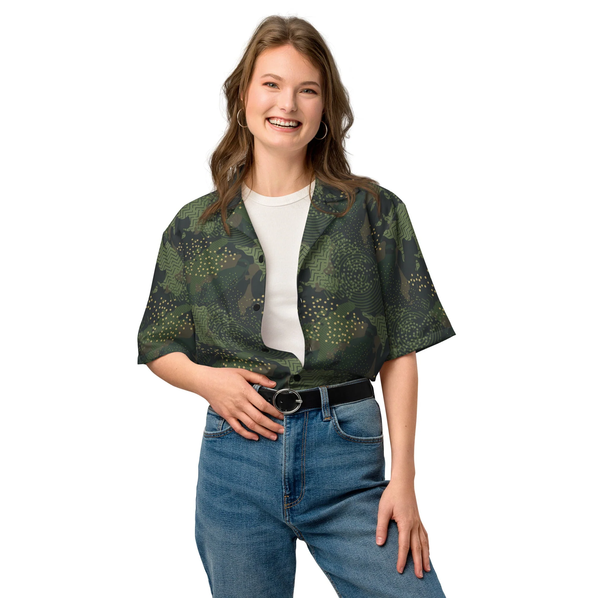 Barracuda Recon CAMO Unisex Short-Sleeve Button Shirt - Image 7