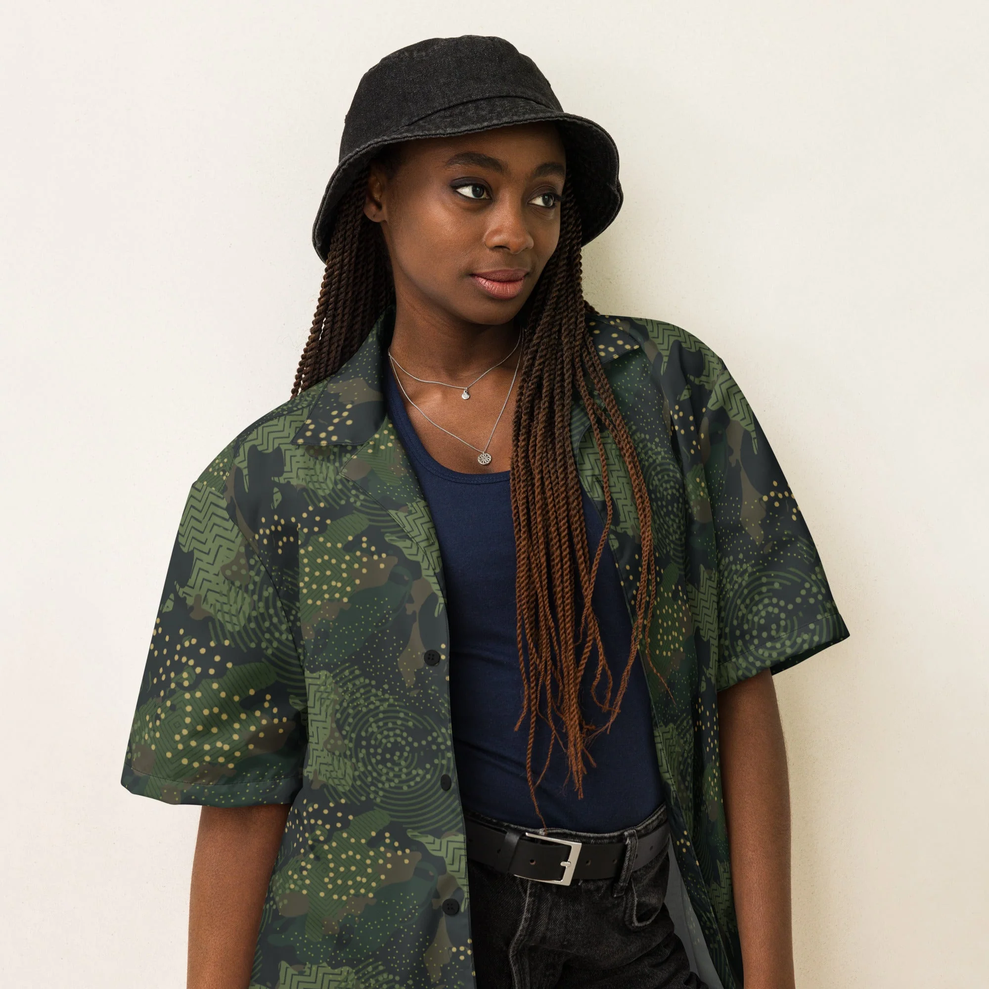 Barracuda Recon CAMO Unisex Short-Sleeve Button Shirt - Image 8