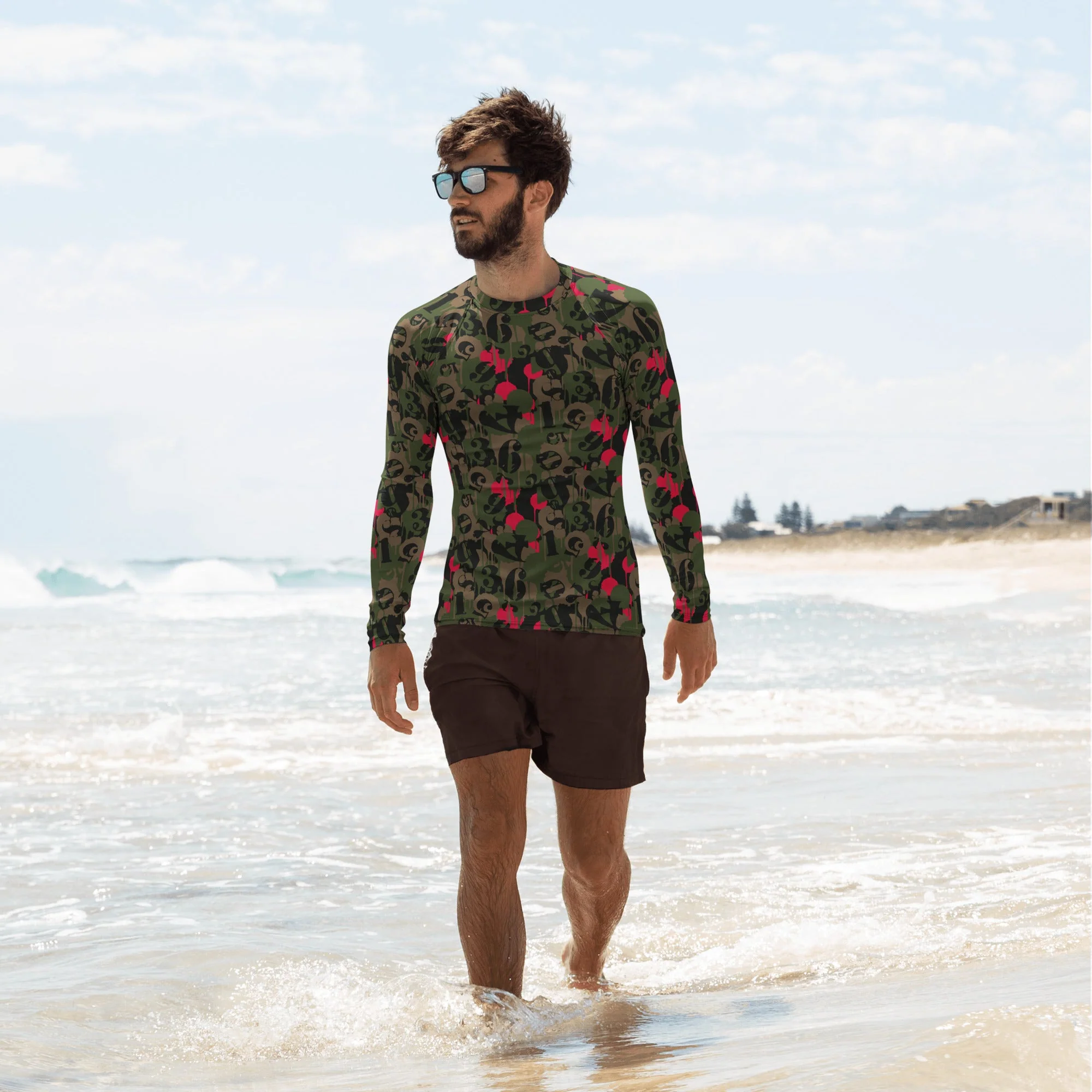 Battle Royale 2 CAMO Mens Long-sleeve Rash Guard