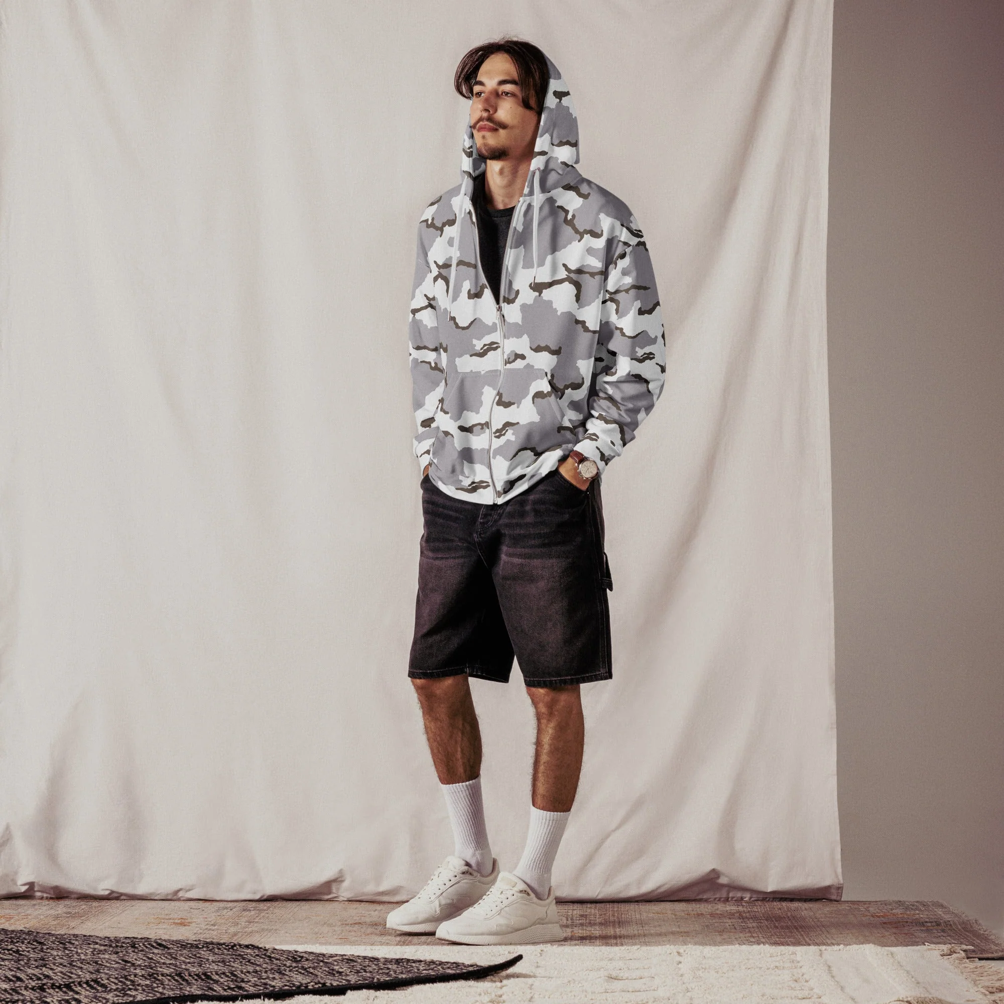 Alaska Tundra CAMO Unisex Zip Hoodie - Image 6