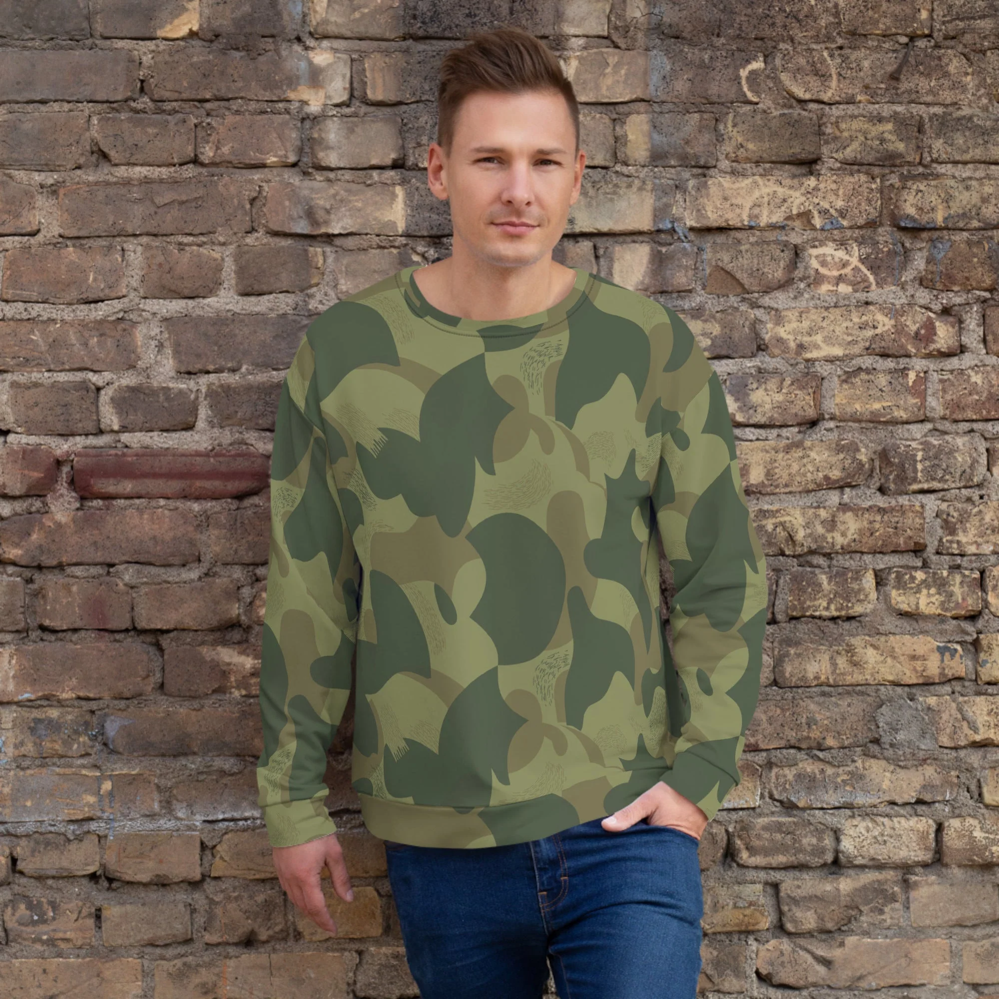 Belgian Brushstroke Moon and Balls CAMO Unisex Sweatshirt