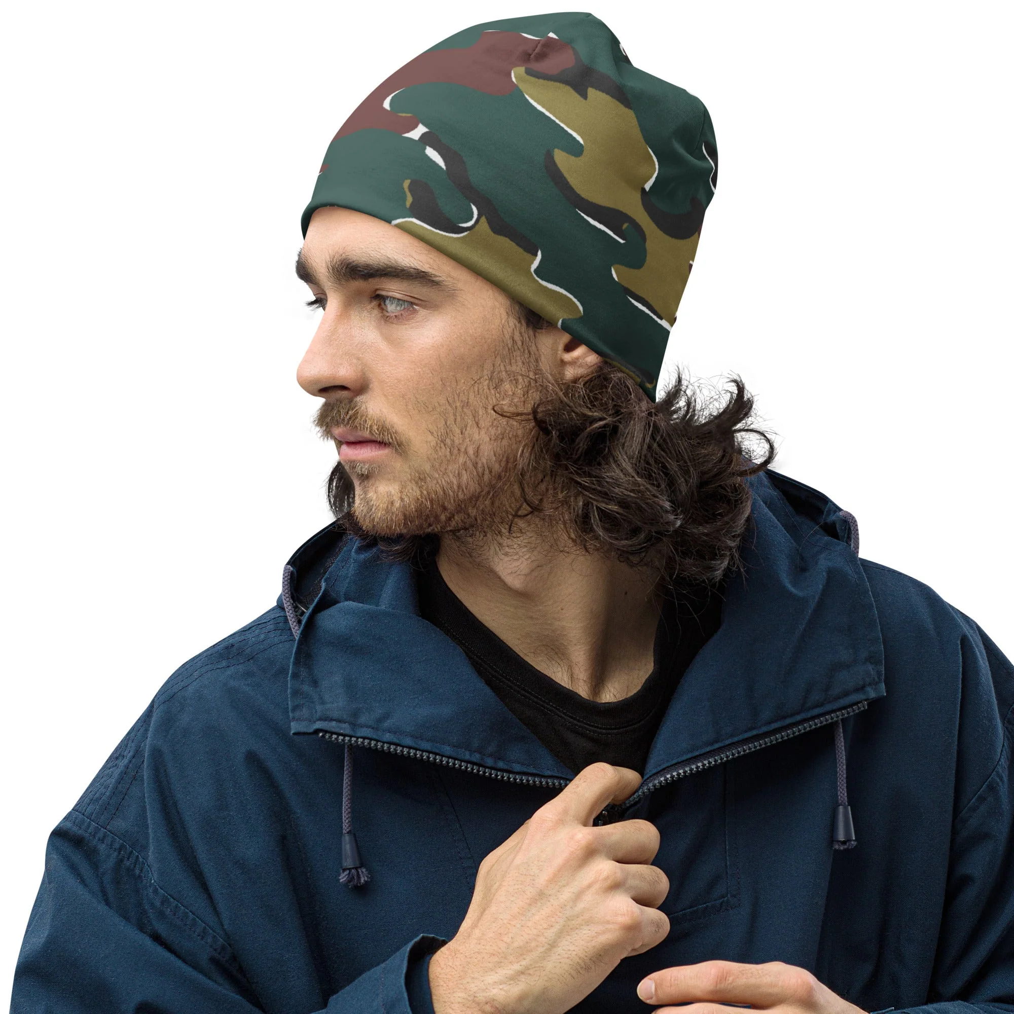 Belgian Jigsaw Autumn CAMO Beanie - Image 3