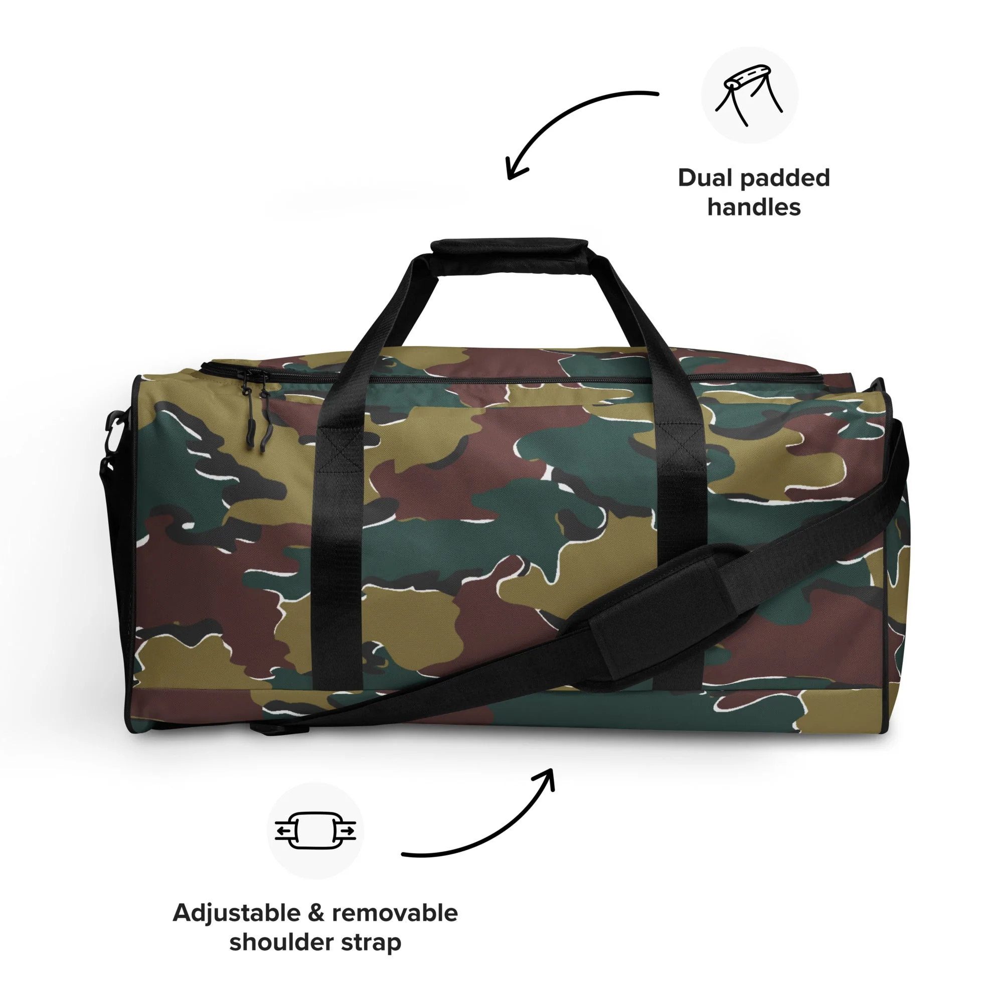 Belgian Jigsaw Autumn CAMO Duffle Bag - Image 3