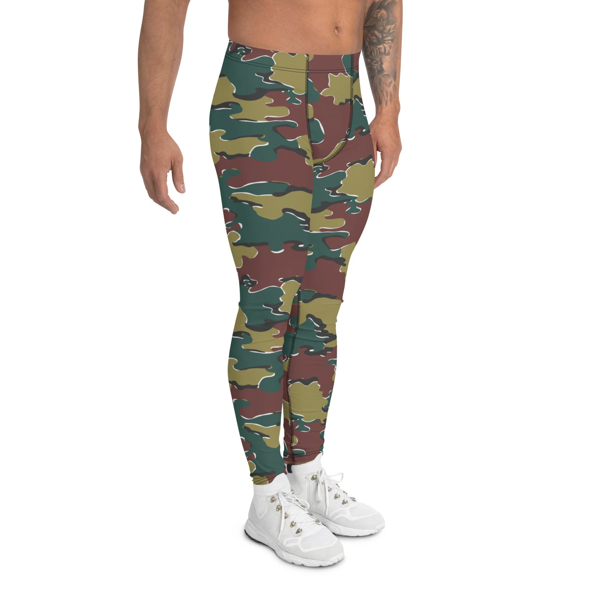 Belgian Jigsaw Autumn CAMO Mens Leggings - Image 3