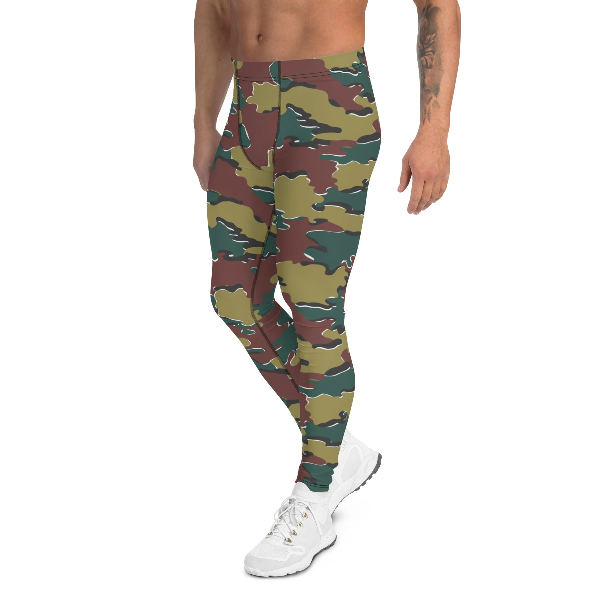 Belgian Jigsaw Autumn CAMO Mens Leggings - Image 4