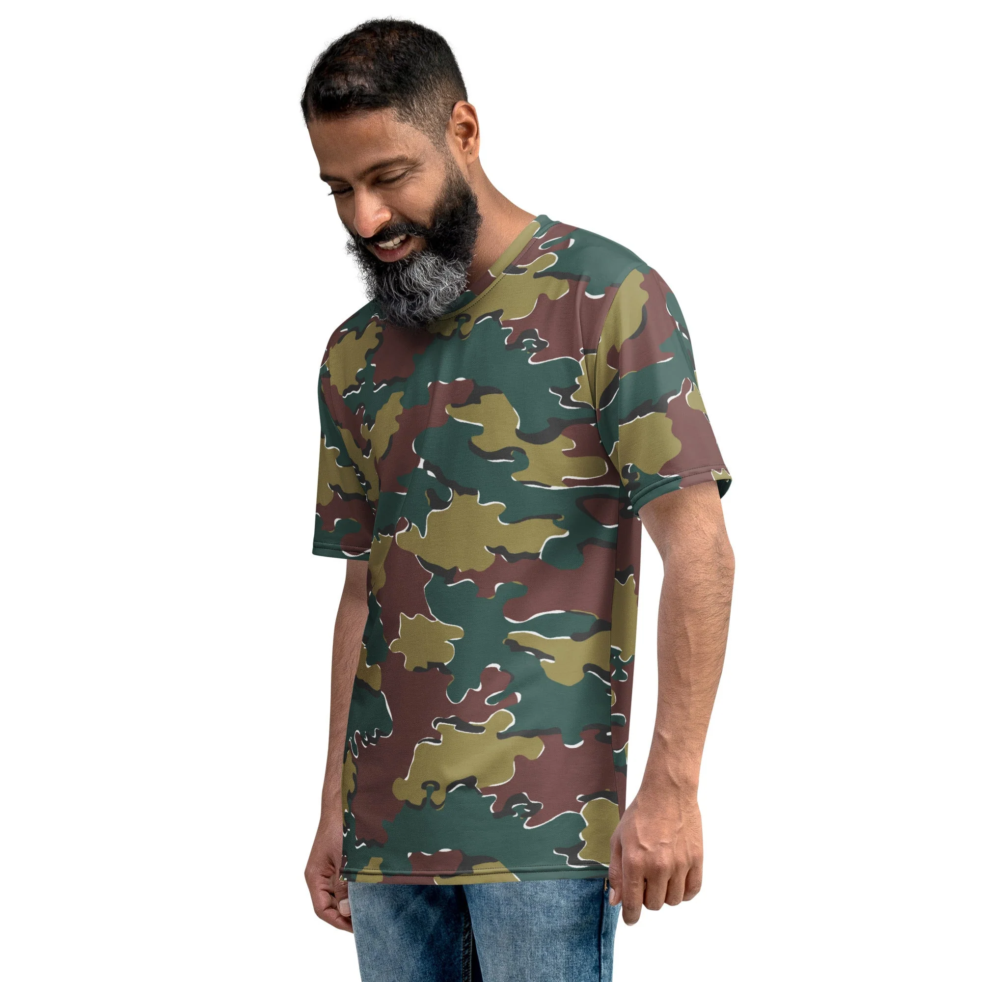Belgian Jigsaw Autumn CAMO Mens T-Shirt - Image 5