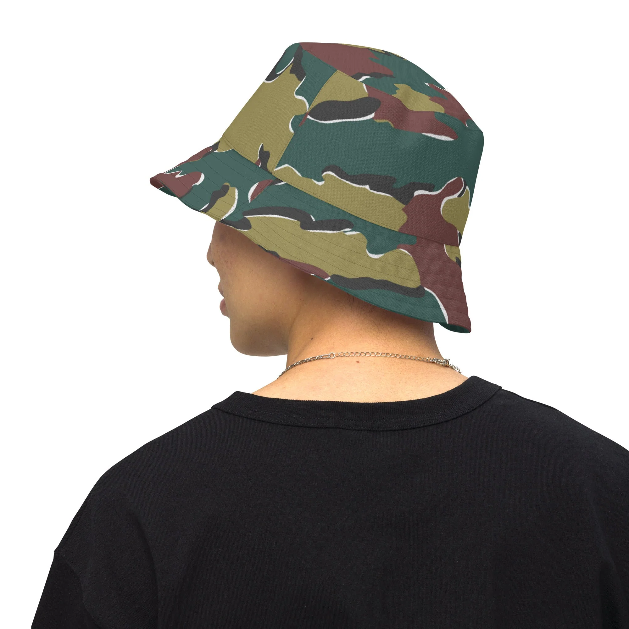 Belgian Jigsaw Autumn CAMO Reversible Bucket Hat - Image 11