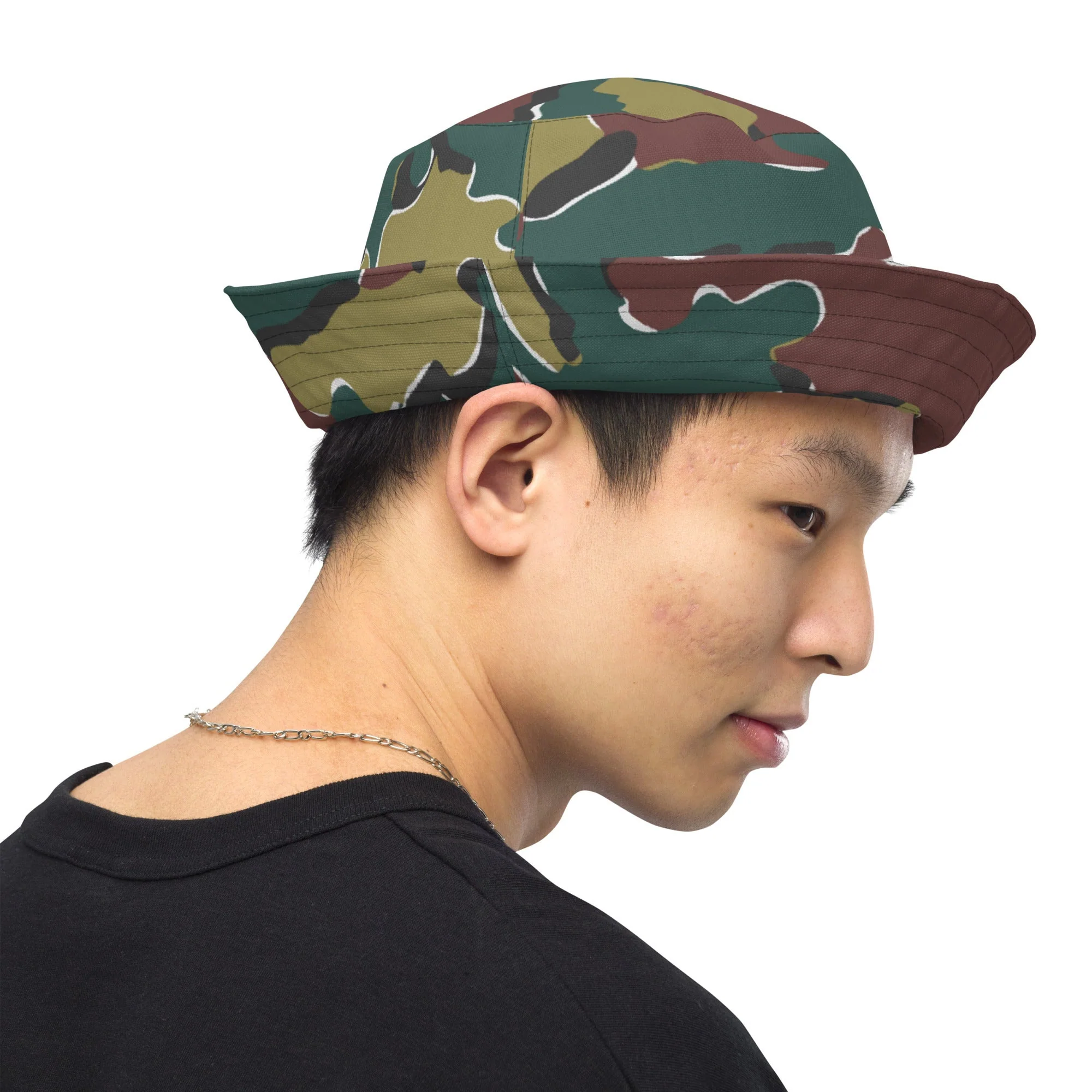 Belgian Jigsaw Autumn CAMO Reversible Bucket Hat - Image 3