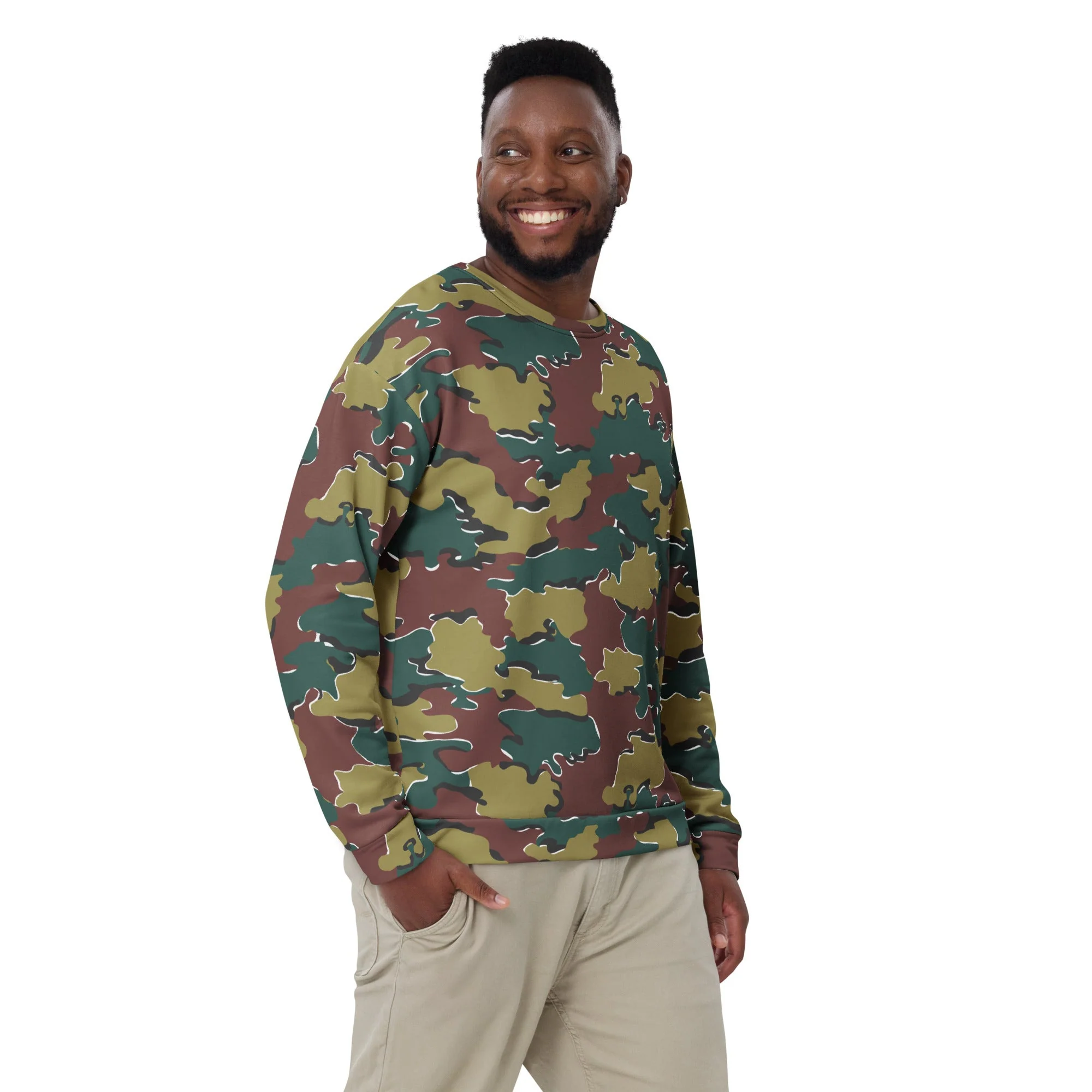 Belgian Jigsaw Autumn CAMO Unisex Sweatshirt - Image 5