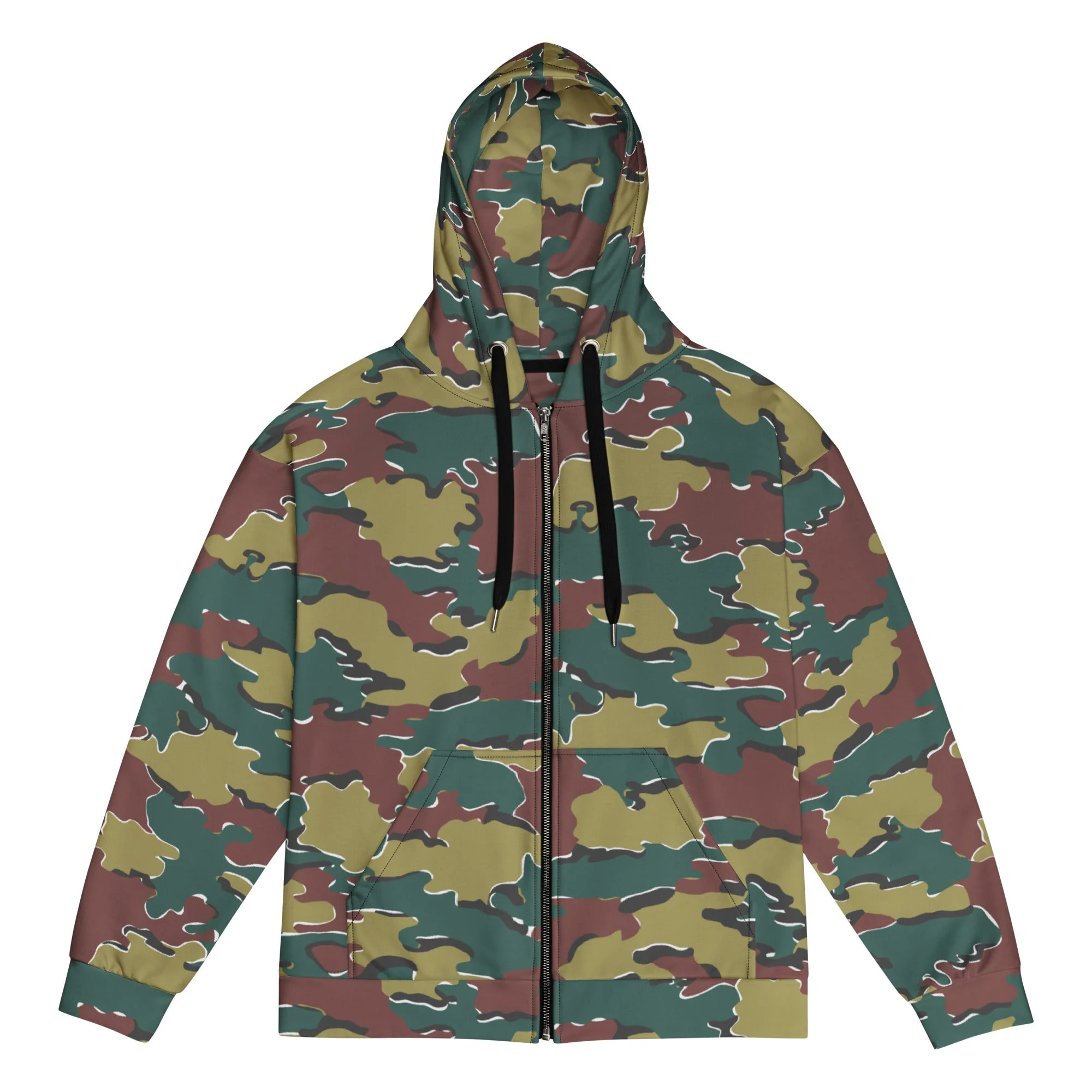 Belgian Jigsaw Autumn CAMO Unisex Zip Hoodie