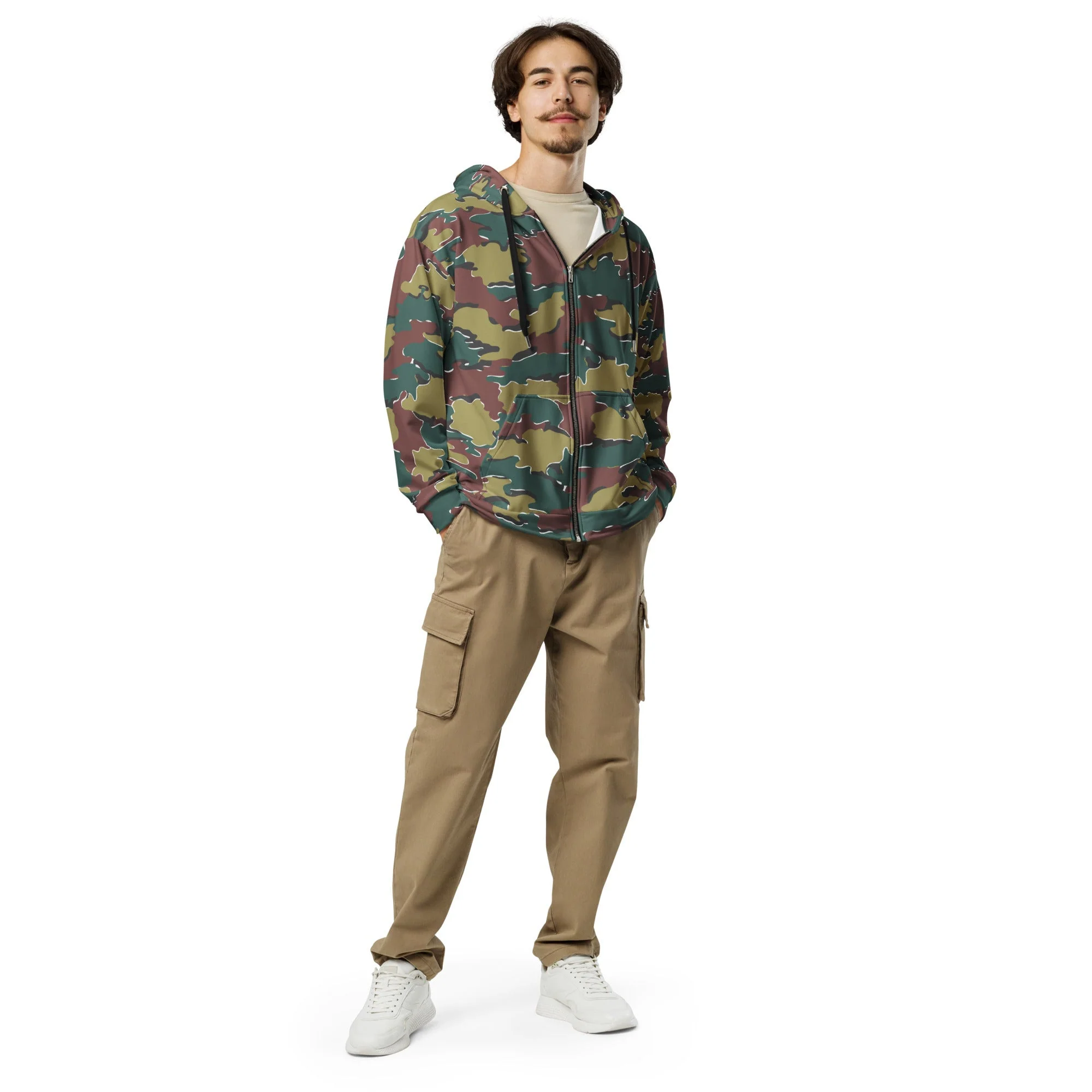Belgian Jigsaw Autumn CAMO Unisex Zip Hoodie - Image 11
