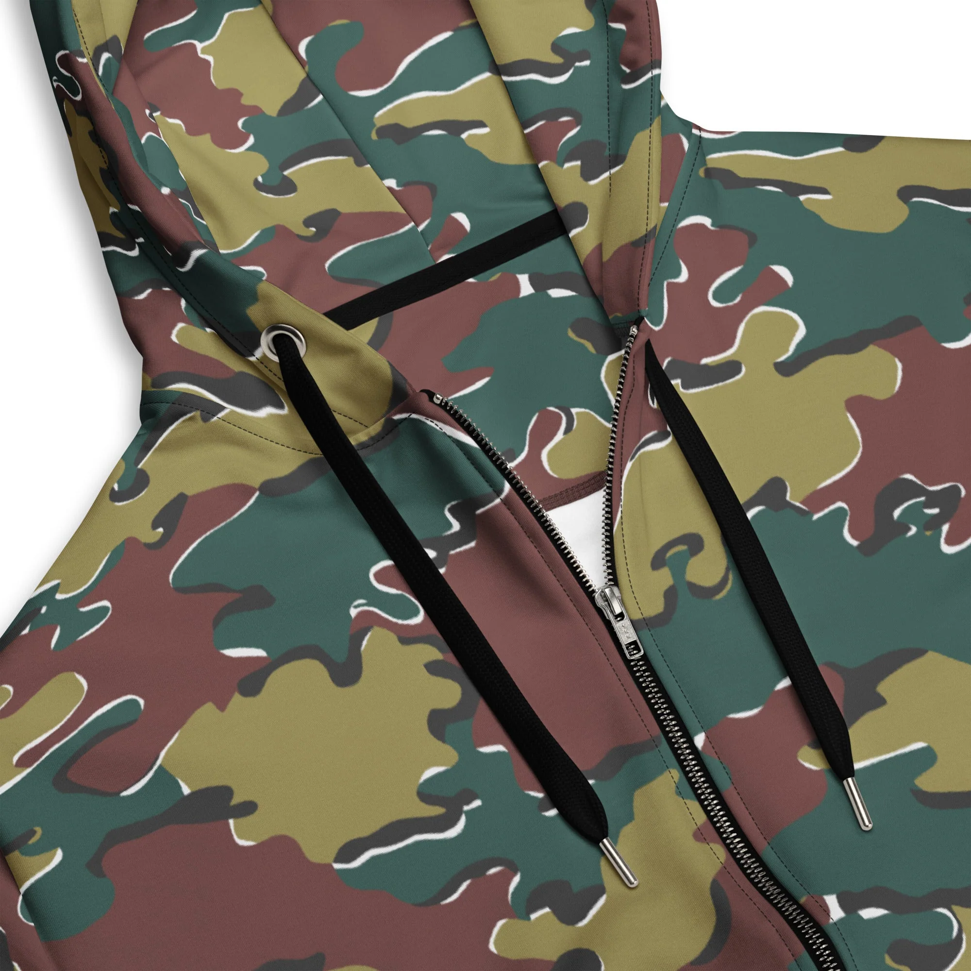 Belgian Jigsaw Autumn CAMO Unisex Zip Hoodie - Image 13