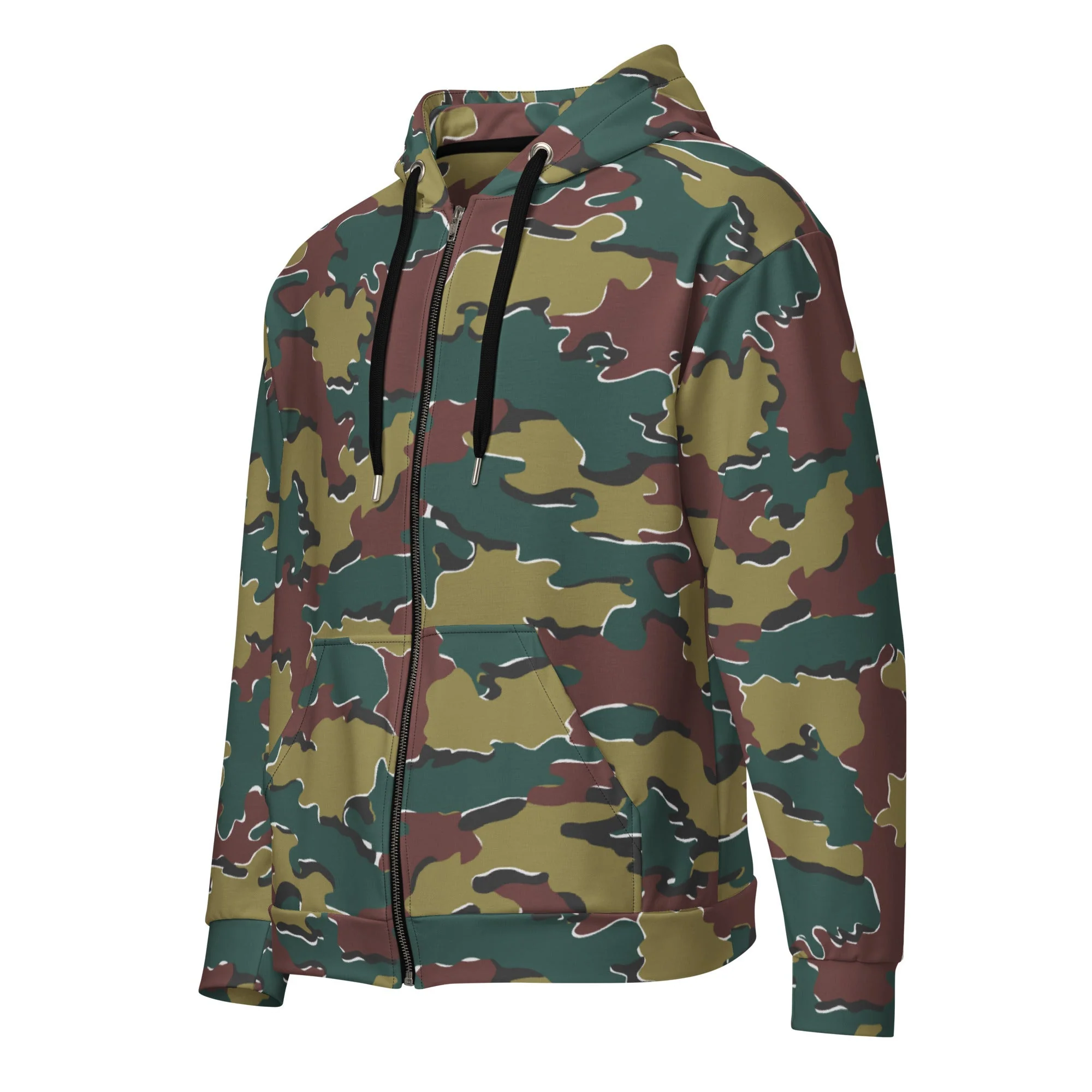 Belgian Jigsaw Autumn CAMO Unisex Zip Hoodie - Image 5