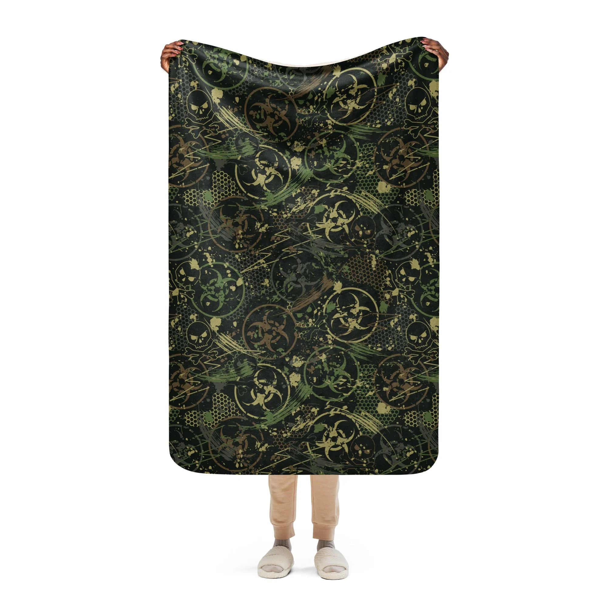 Biohazard Wasteland CAMO Sherpa Blanket - Image 14