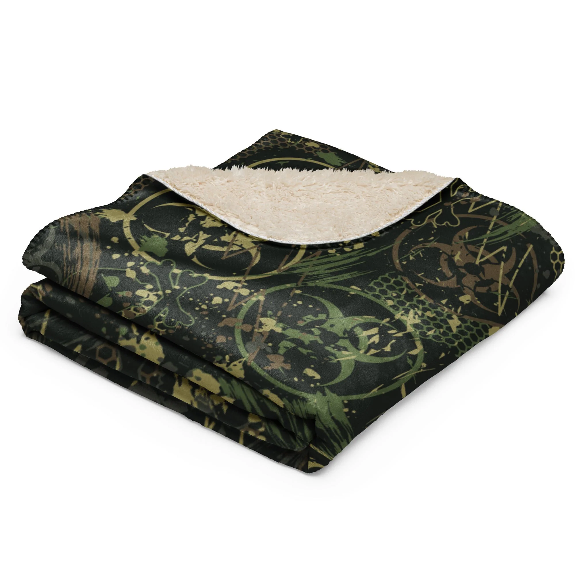 Biohazard Wasteland CAMO Sherpa Blanket - Image 4