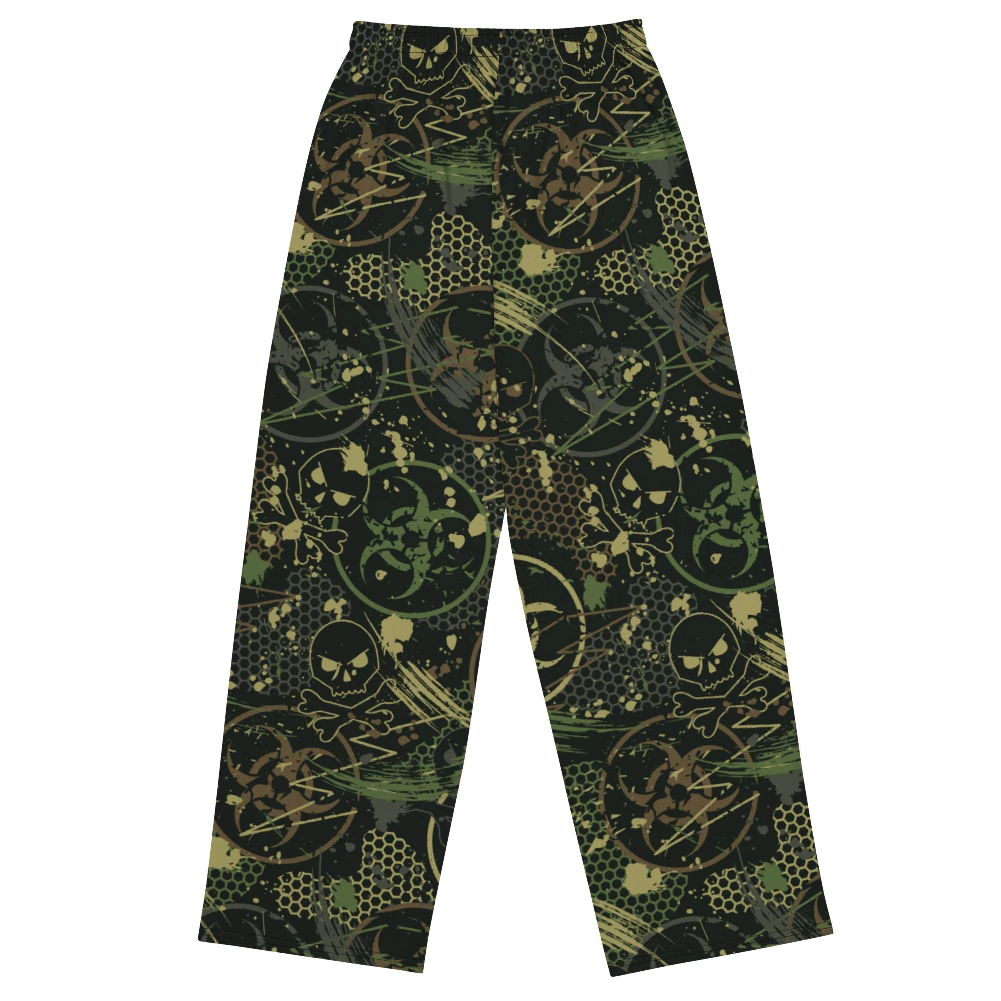 Biohazard Wasteland CAMO Unisex Wide-Leg Leisure Pants - Image 10
