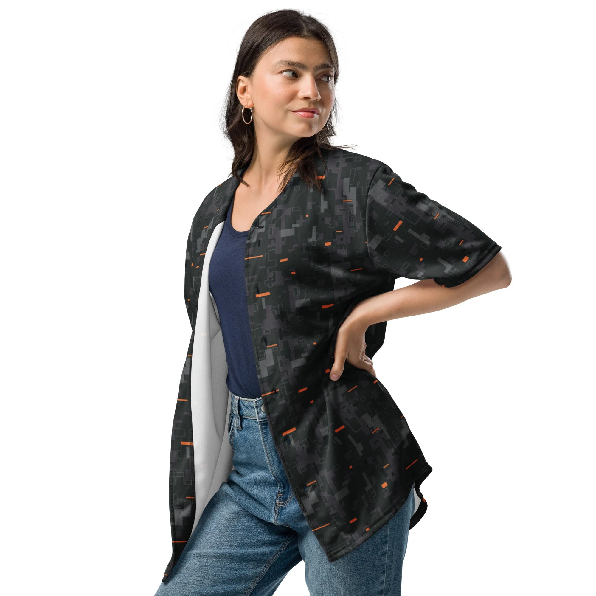 Black OPS CE Digital CAMO Unisex Baseball Jersey - Image 3