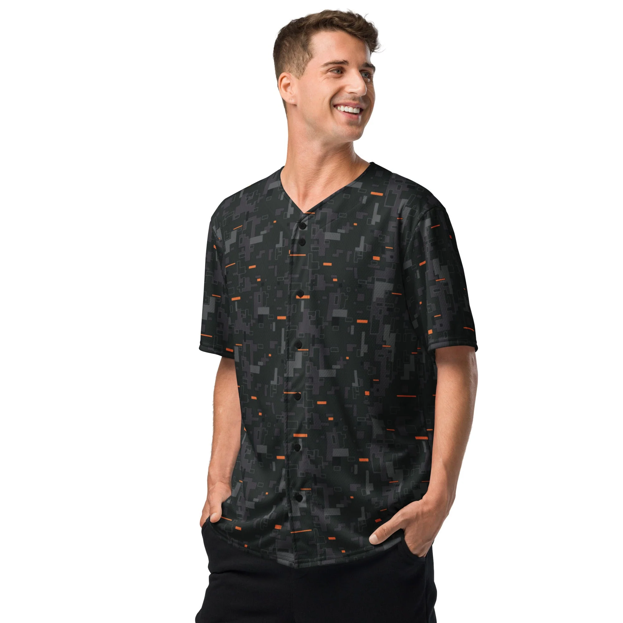 Black OPS CE Digital CAMO Unisex Baseball Jersey - Image 9