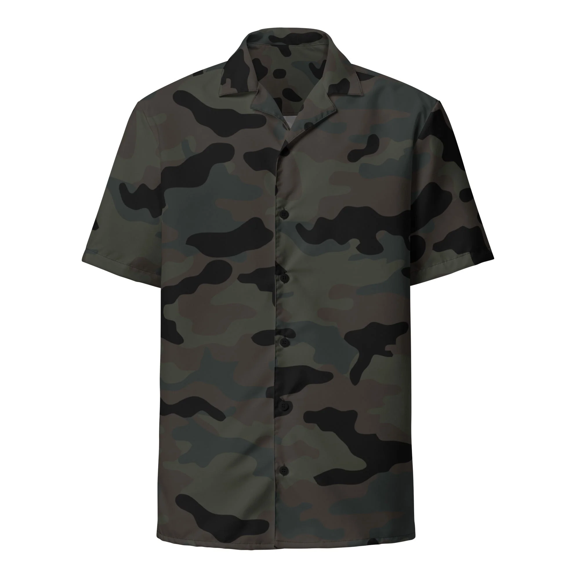 Black OPS Covert CAMO Unisex Short-Sleeve Button Shirt - Image 11