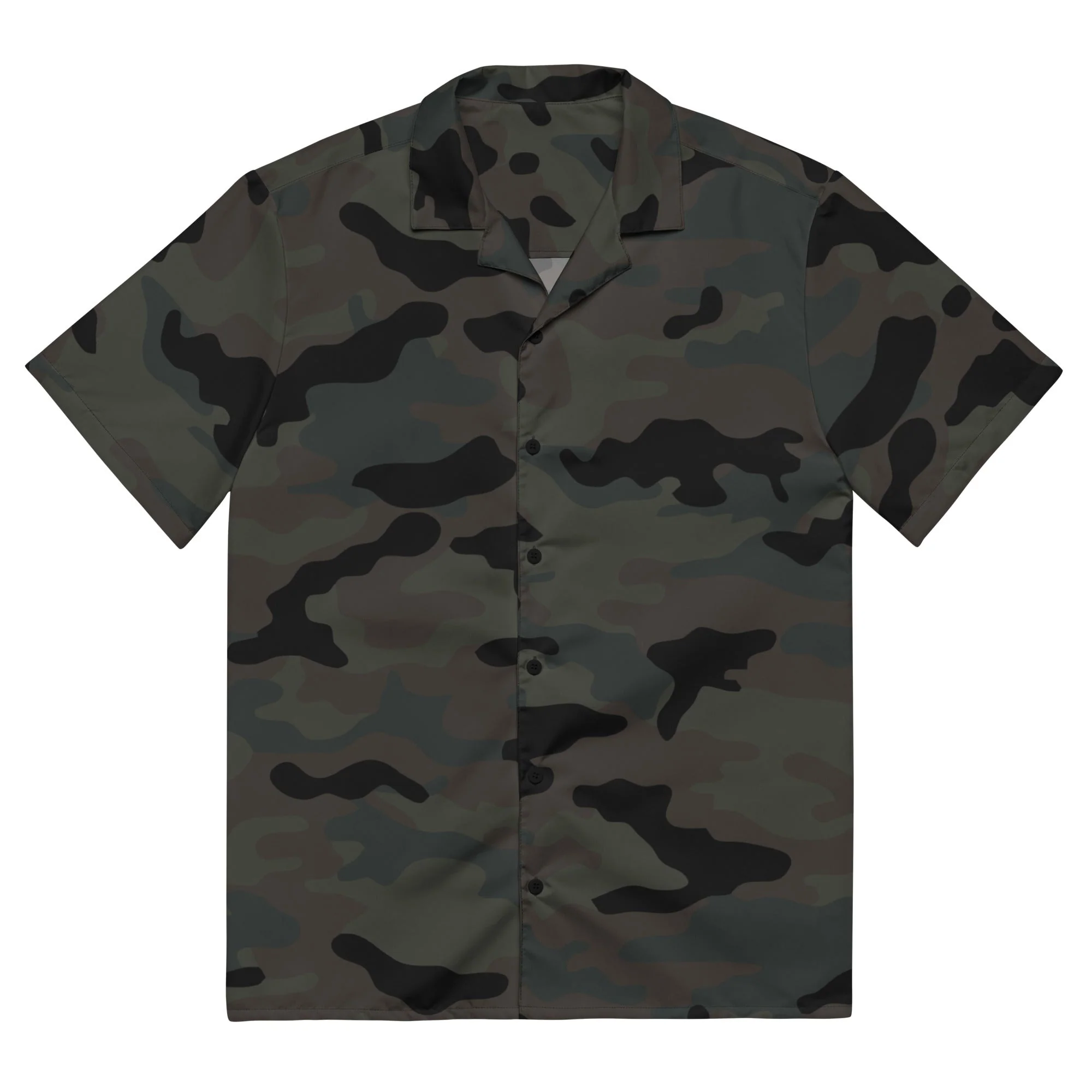 Black OPS Covert CAMO Unisex Short-Sleeve Button Shirt - Image 3