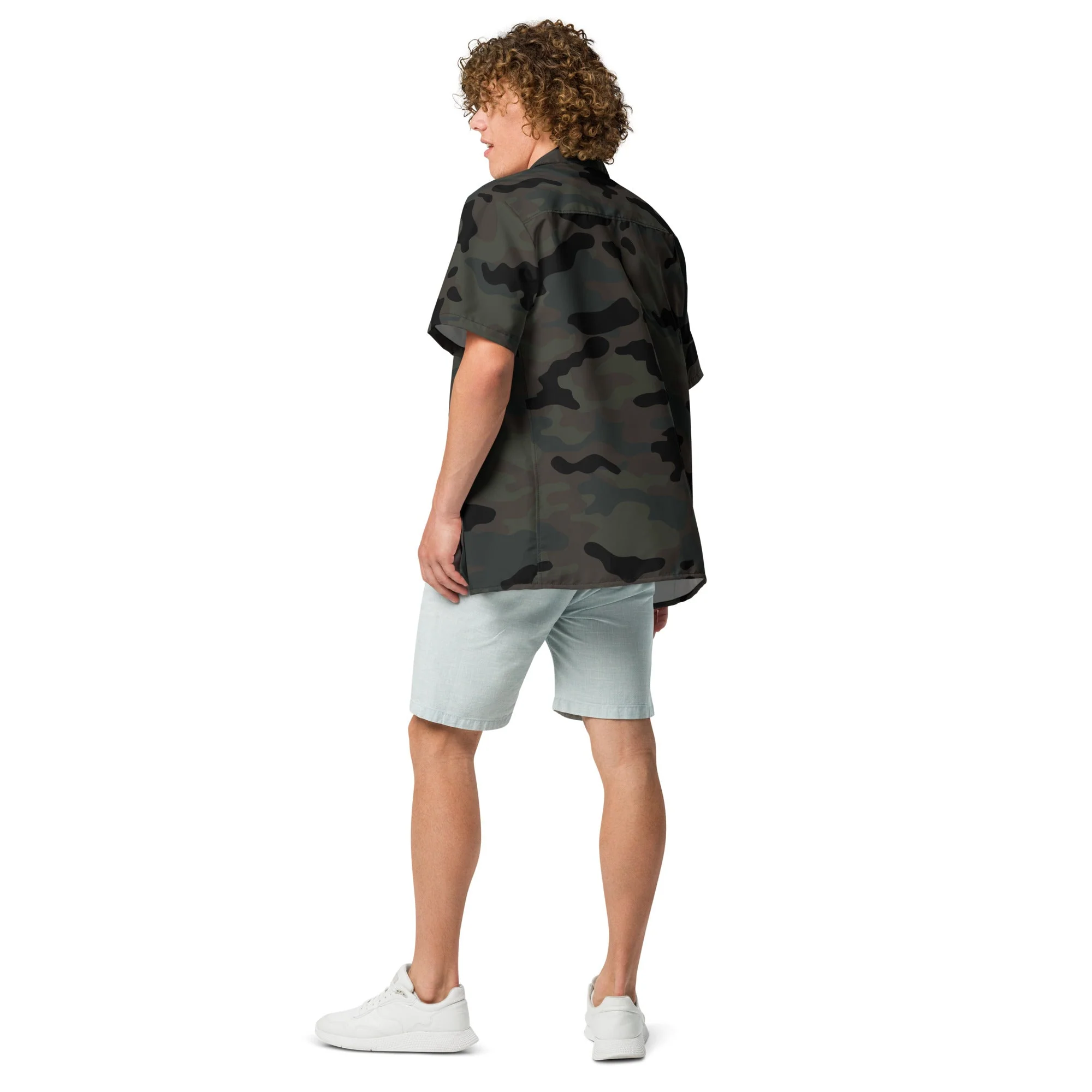 Black OPS Covert CAMO Unisex Short-Sleeve Button Shirt - Image 7