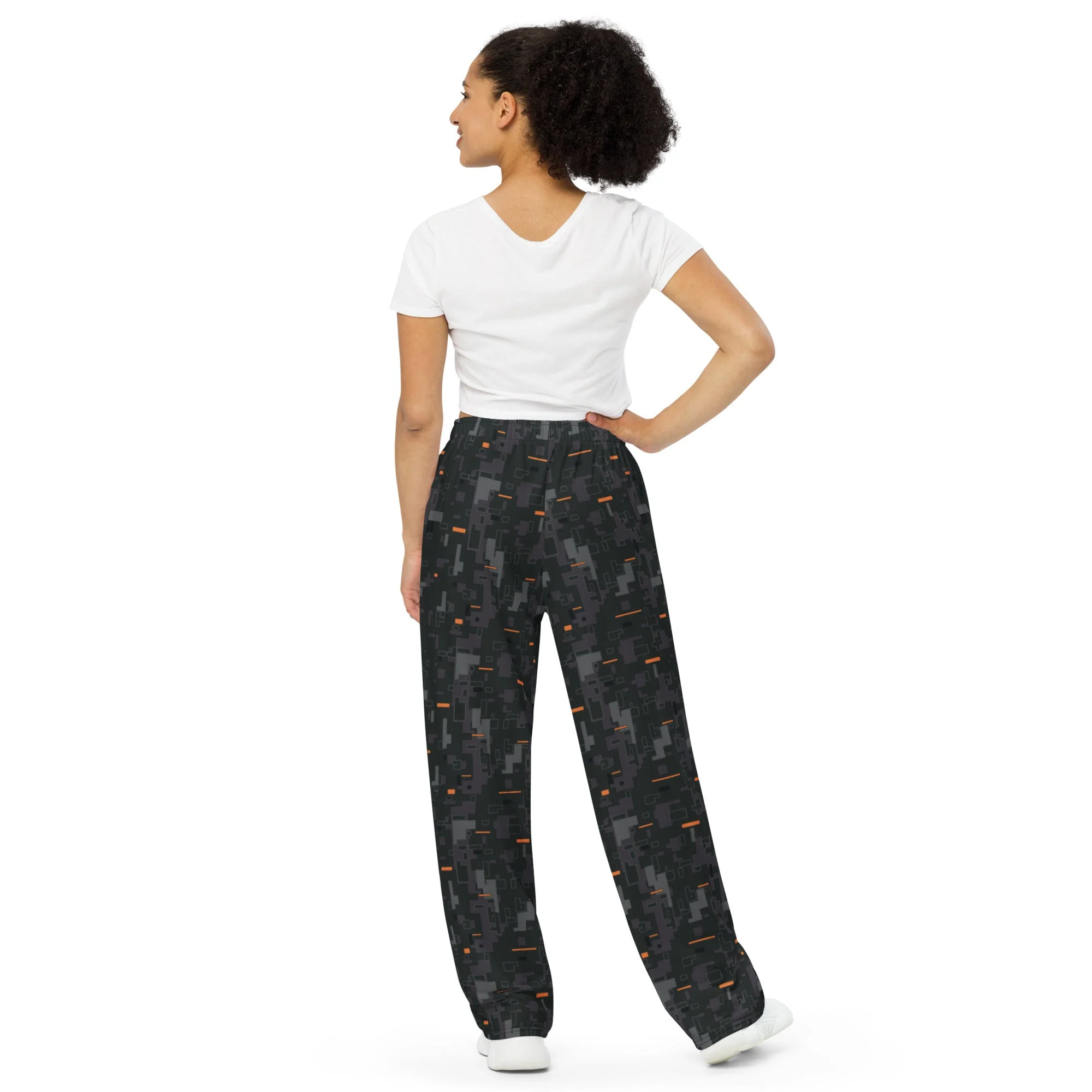 Black OPS CE Digital CAMO Unisex Wide-Leg Leisure Pants - Image 3
