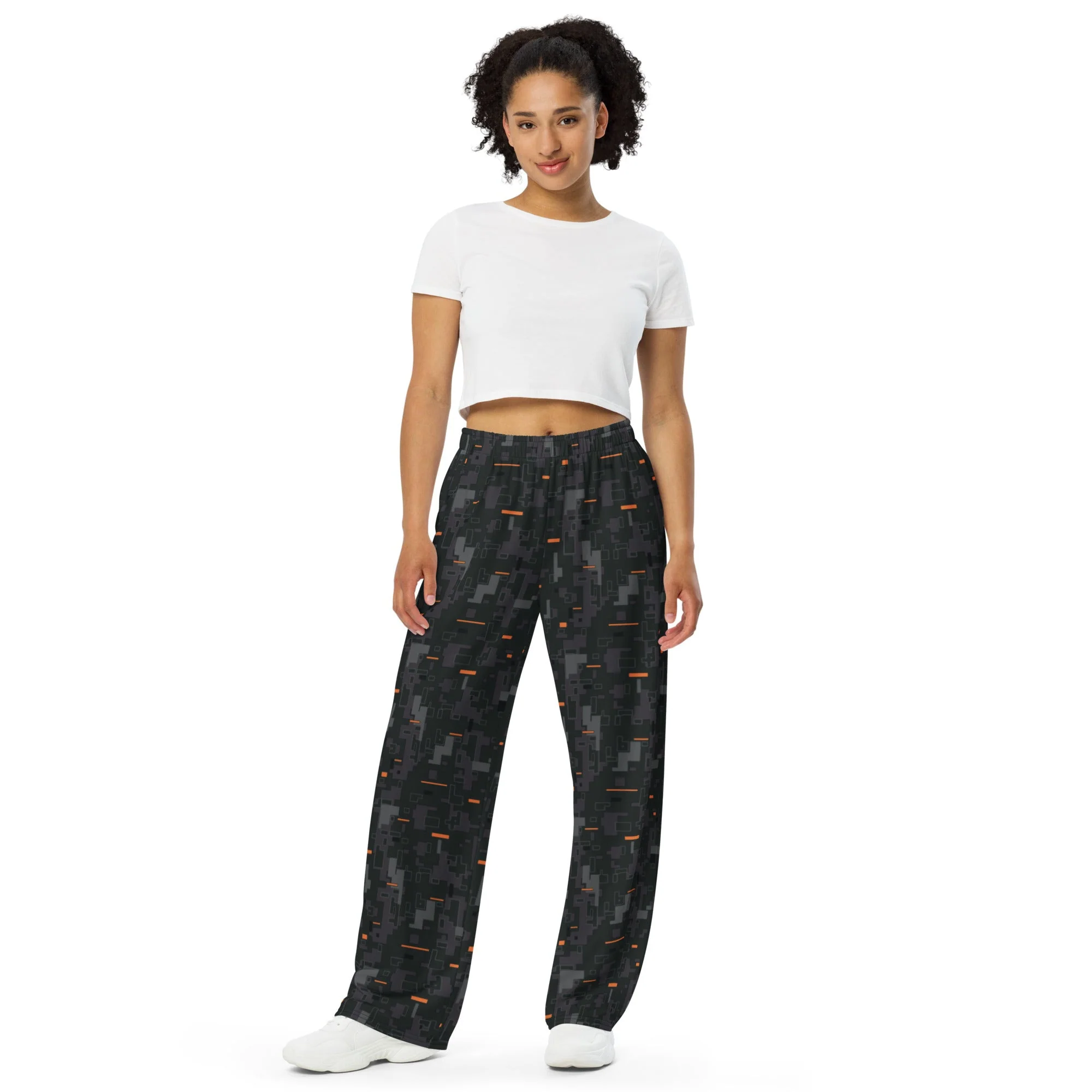 Black OPS CE Digital CAMO Unisex Wide-Leg Leisure Pants - Image 7