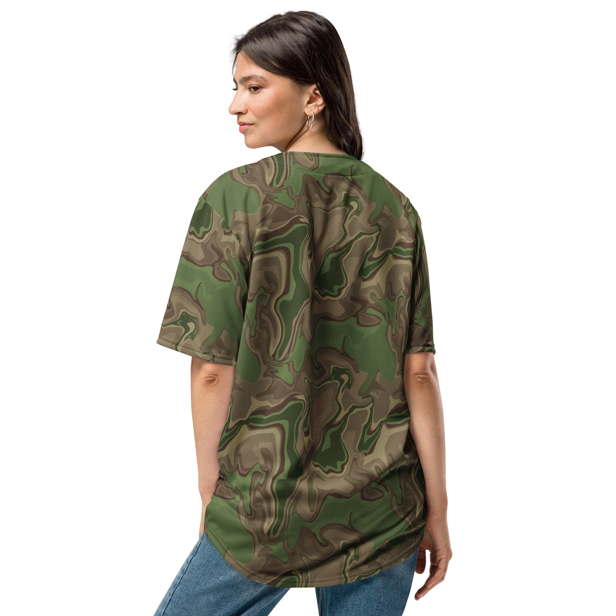 Black OPS Sludgeflow Morphic CAMO Unisex Baseball Jersey - Image 10