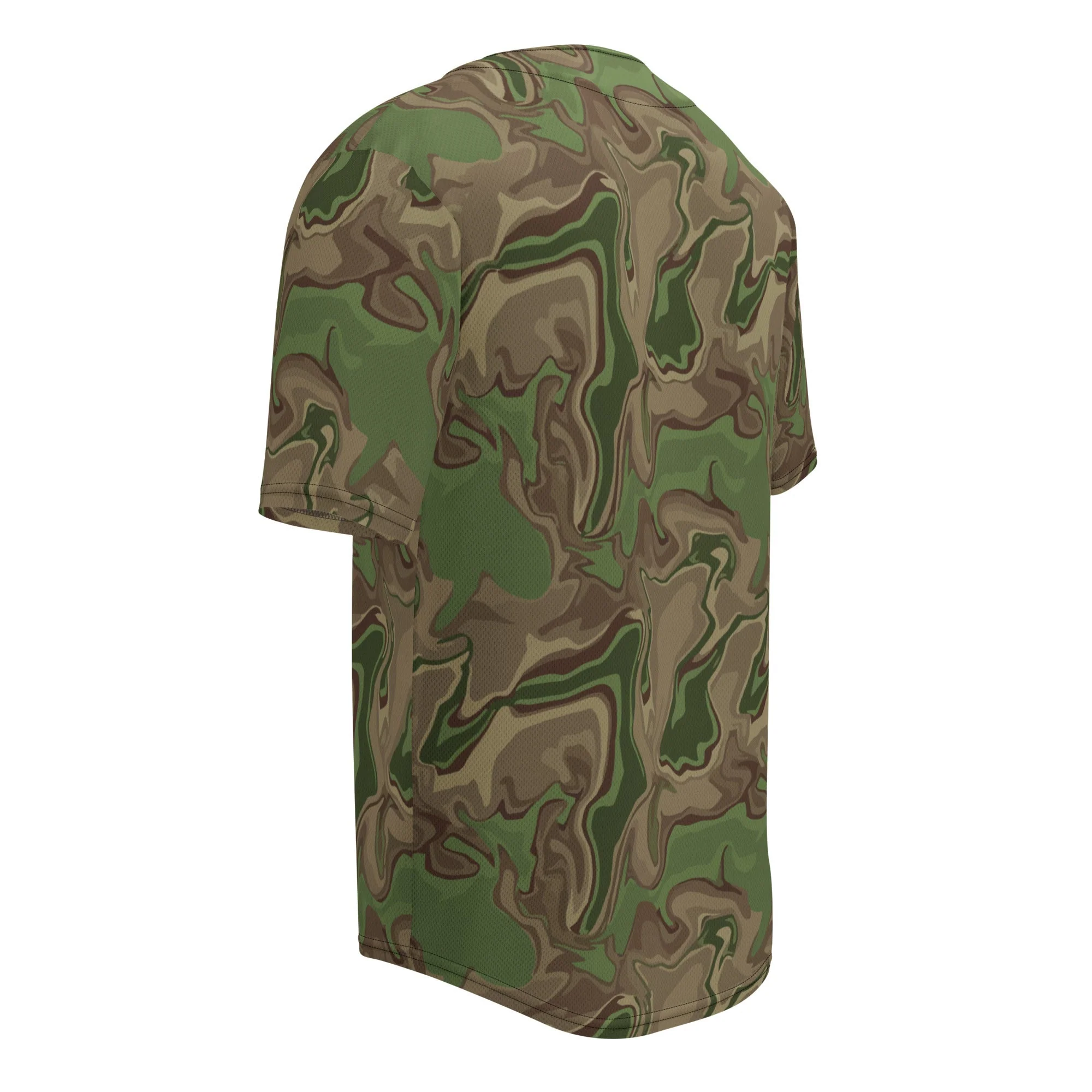 Black OPS Sludgeflow Morphic CAMO Unisex Baseball Jersey - Image 12