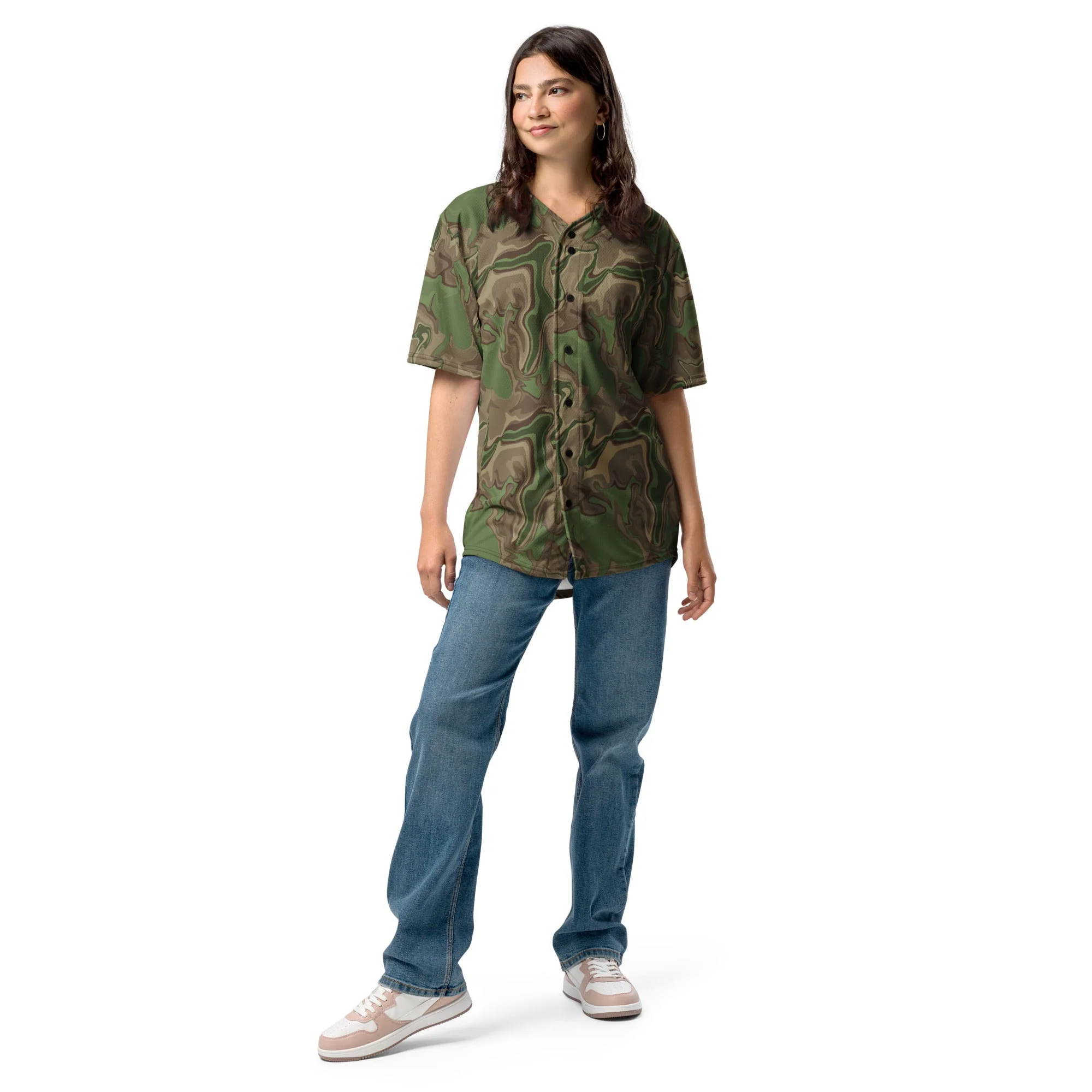 Black OPS Sludgeflow Morphic CAMO Unisex Baseball Jersey - Image 7