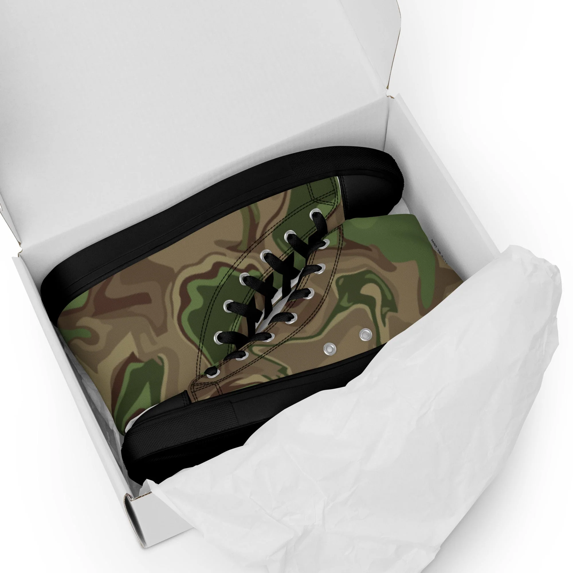 Black OPS Sludgeflow Morphic CAMO Mens High-Top Canvas Shoes - Image 2