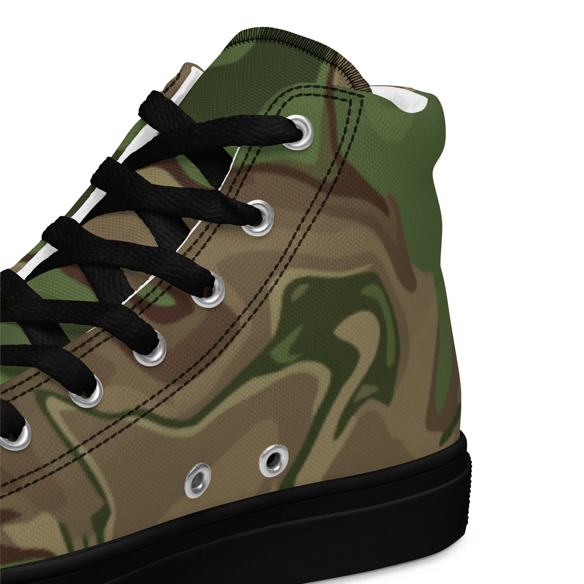 Black OPS Sludgeflow Morphic CAMO Mens High-Top Canvas Shoes - Image 3