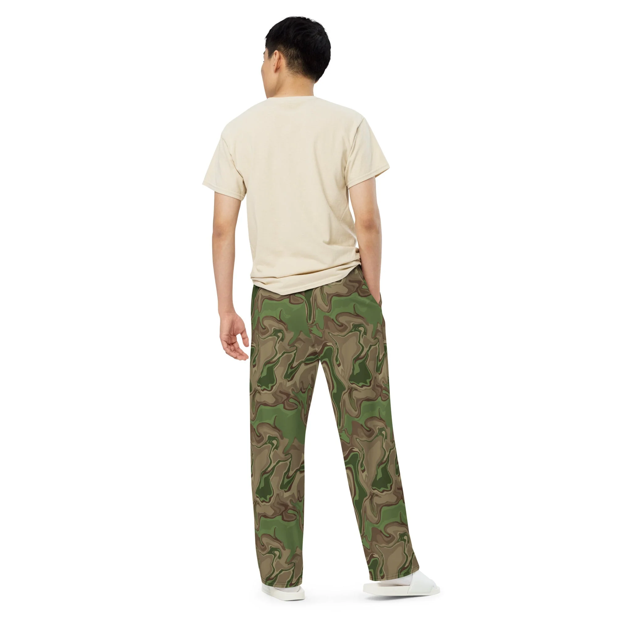 Black OPS Sludgeflow Morphic CAMO Unisex Wide-Leg Leisure Pants - Image 2